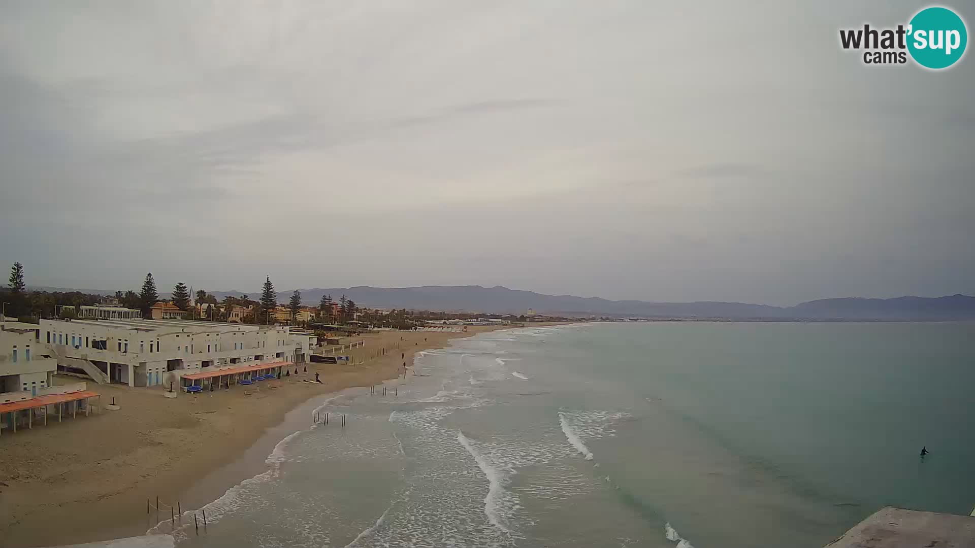 Camera en vivo Golfo de Cagliari – Playa del Poetto – Cerdeña
