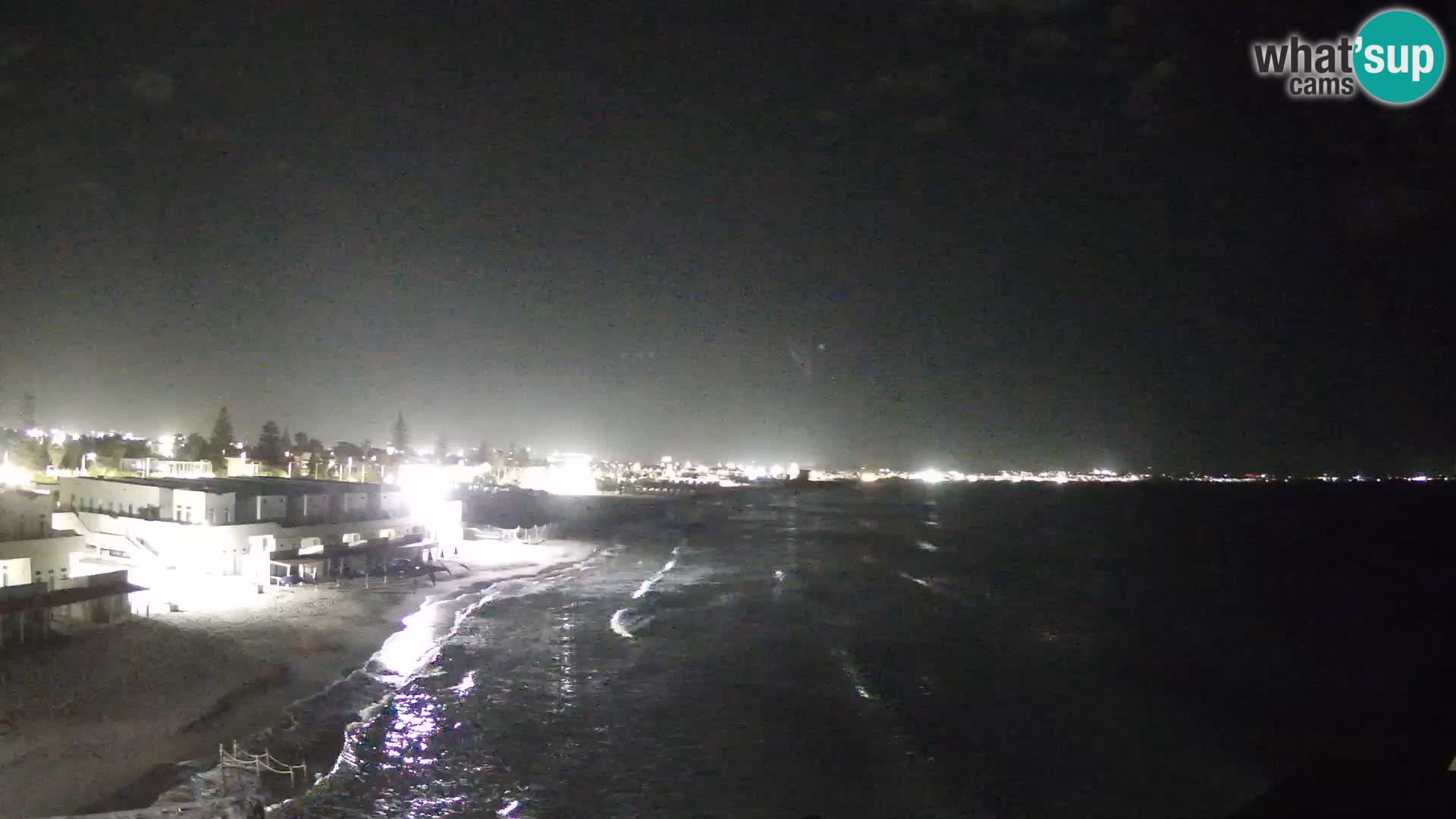 Camera en vivo Golfo de Cagliari – Playa del Poetto – Cerdeña
