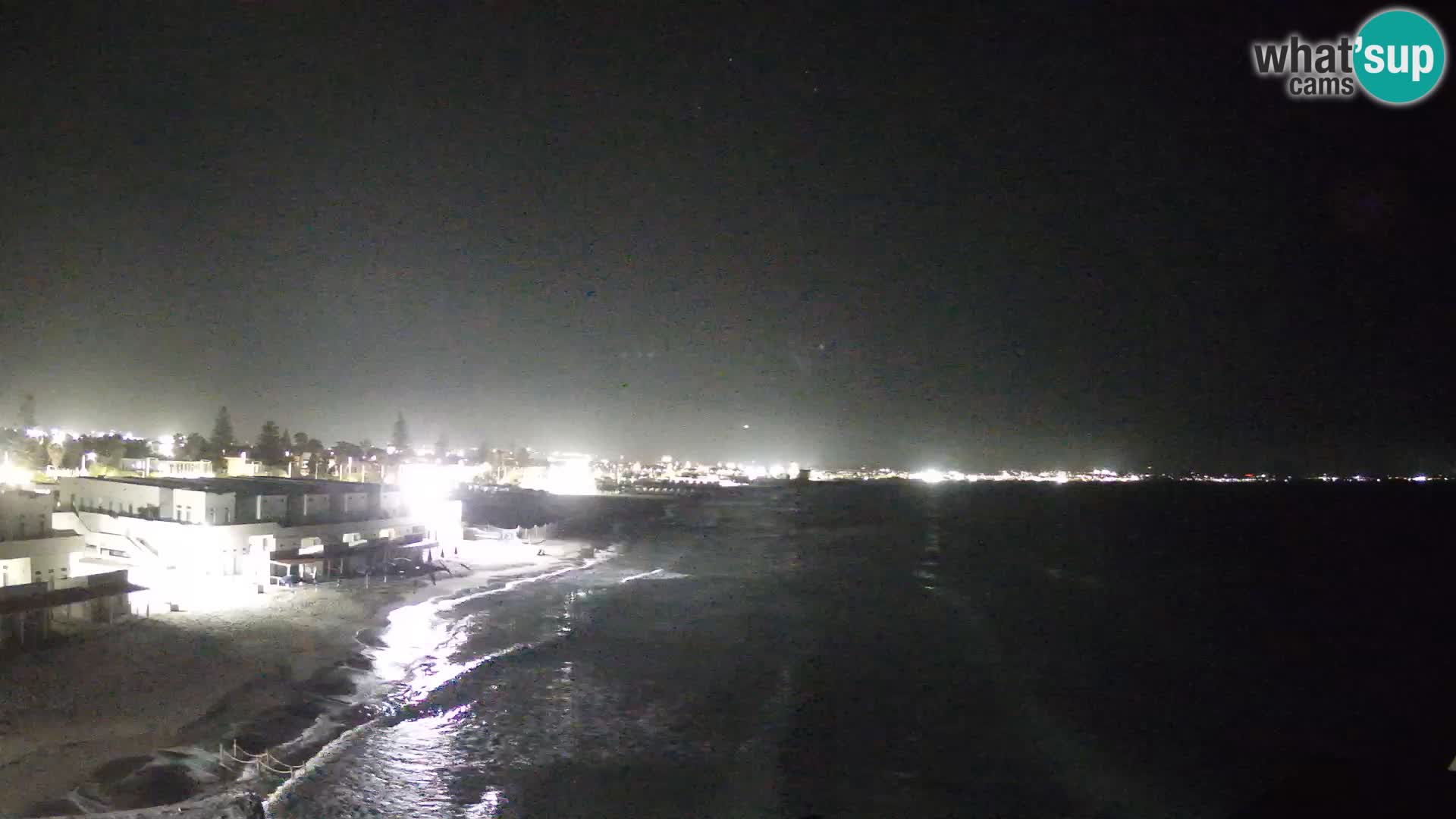 Spletna kamera v živo Cagliarski zaliv – plaža Poetto – Sardinija