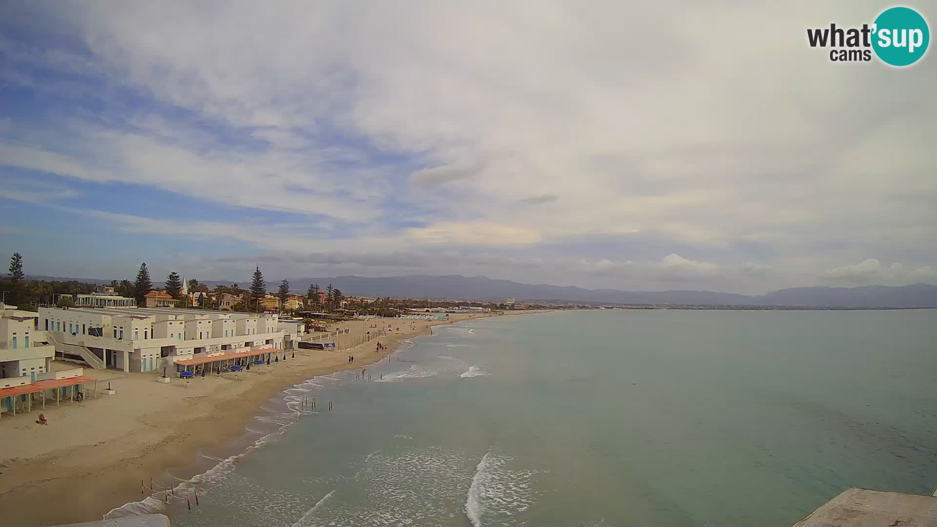 Webcam en direct Golfe de Cagliari – Plage du Poetto – Sardaigne