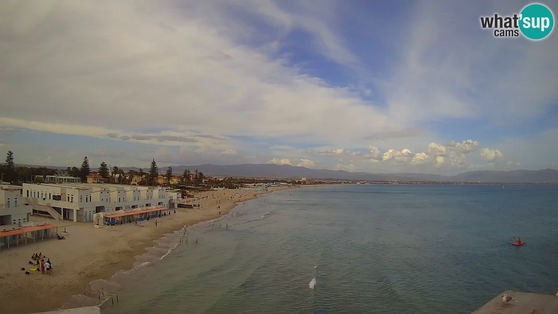 Webcam en direct Golfe de Cagliari – Plage du Poetto – Sardaigne