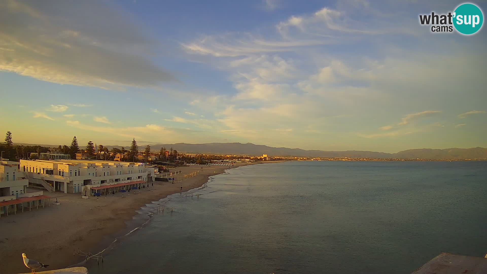 Camera en vivo Golfo de Cagliari – Playa del Poetto – Cerdeña