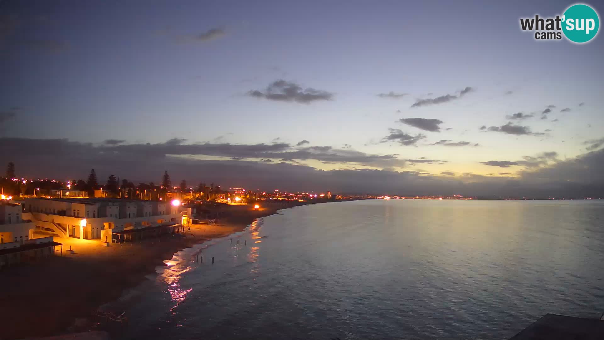 Camera en vivo Golfo de Cagliari – Playa del Poetto – Cerdeña