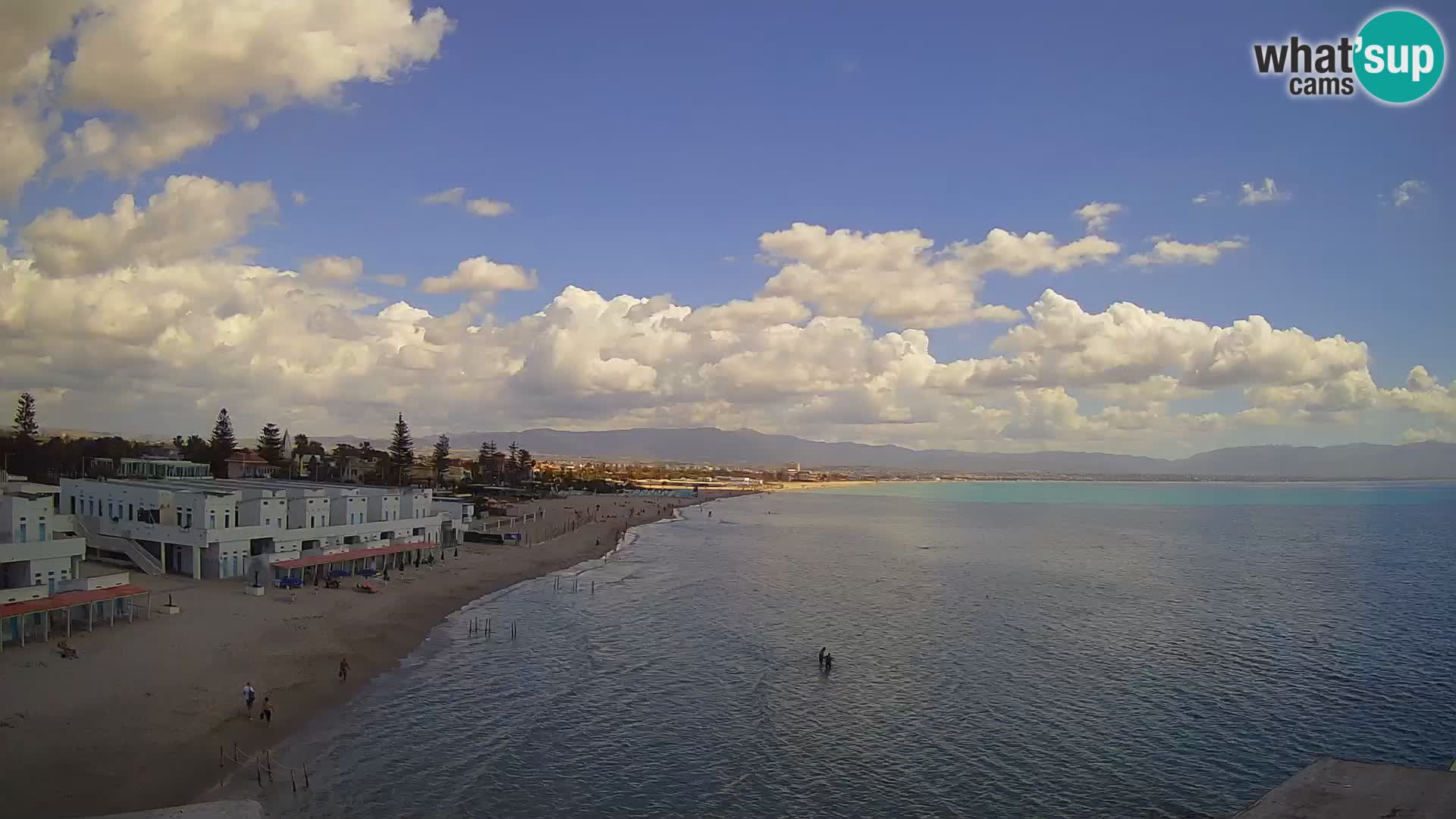 Camera en vivo Golfo de Cagliari – Playa del Poetto – Cerdeña