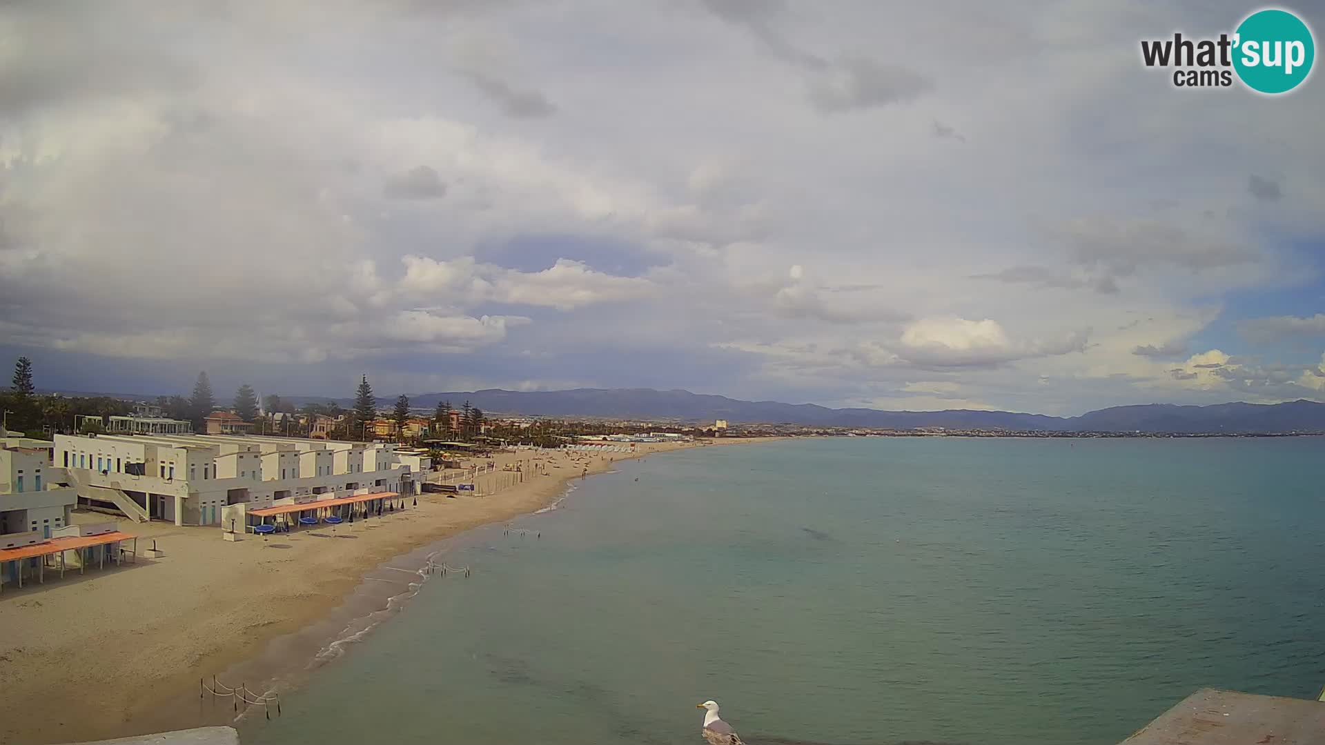 Web kamera uživo Cagliarski zaljev – plaža Poetto – Sardinija