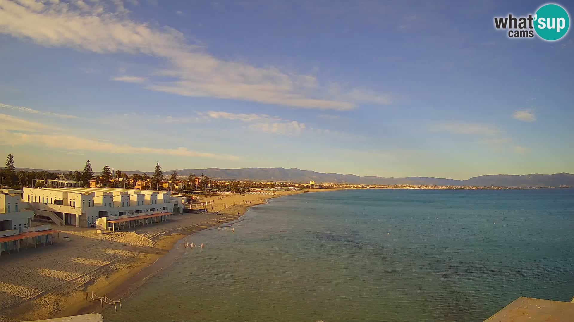 Camera en vivo Golfo de Cagliari – Playa del Poetto – Cerdeña