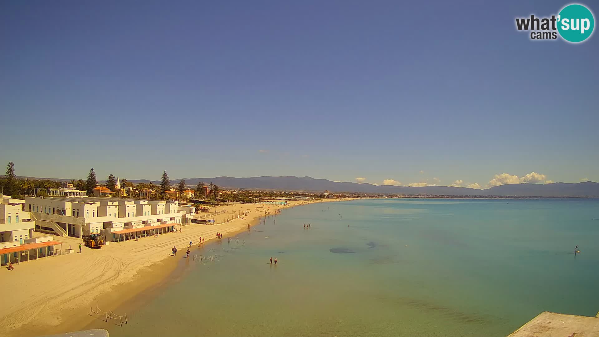 Web kamera uživo Cagliarski zaljev – plaža Poetto – Sardinija