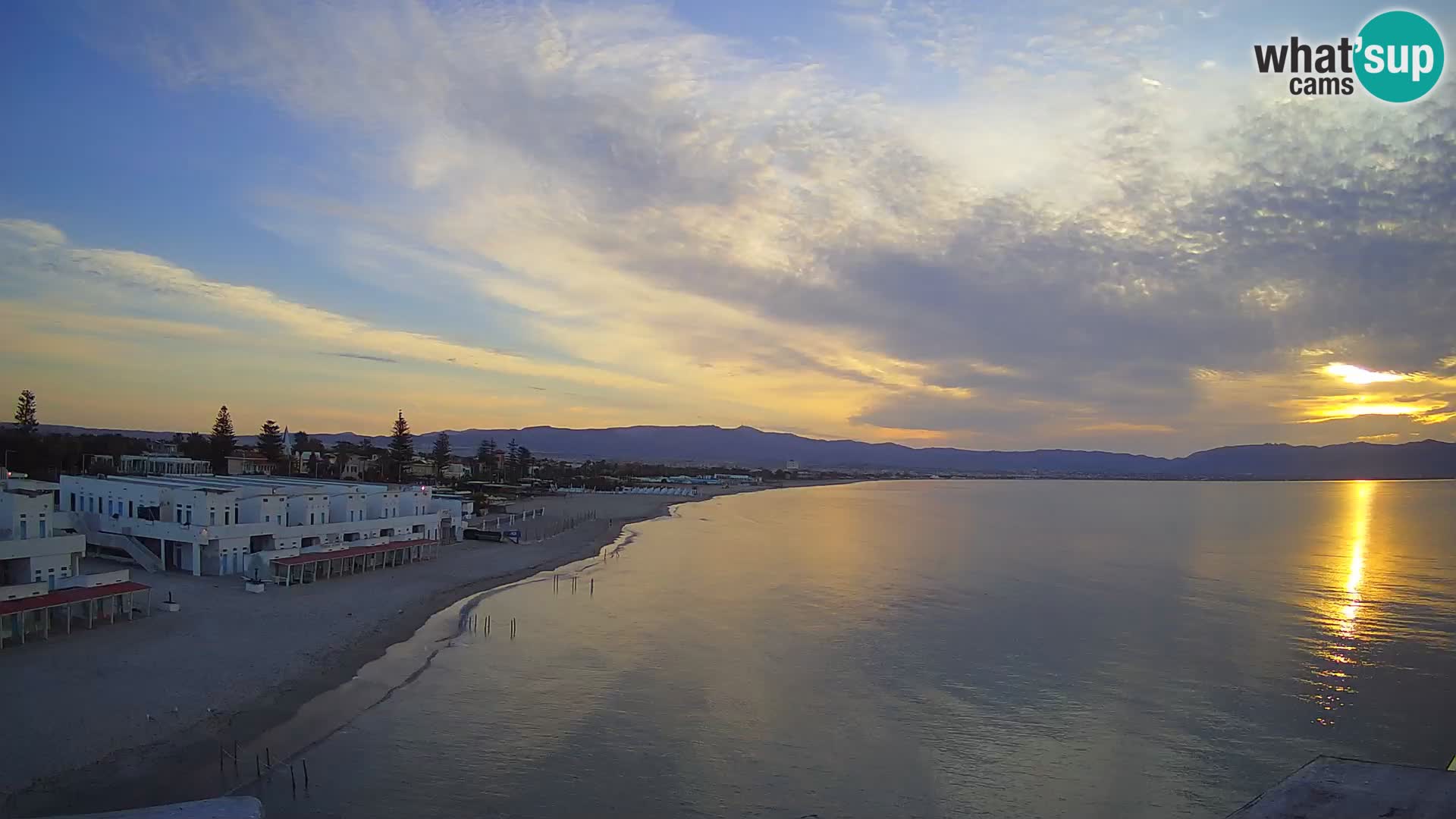 Webcam en direct Golfe de Cagliari – Plage du Poetto – Sardaigne