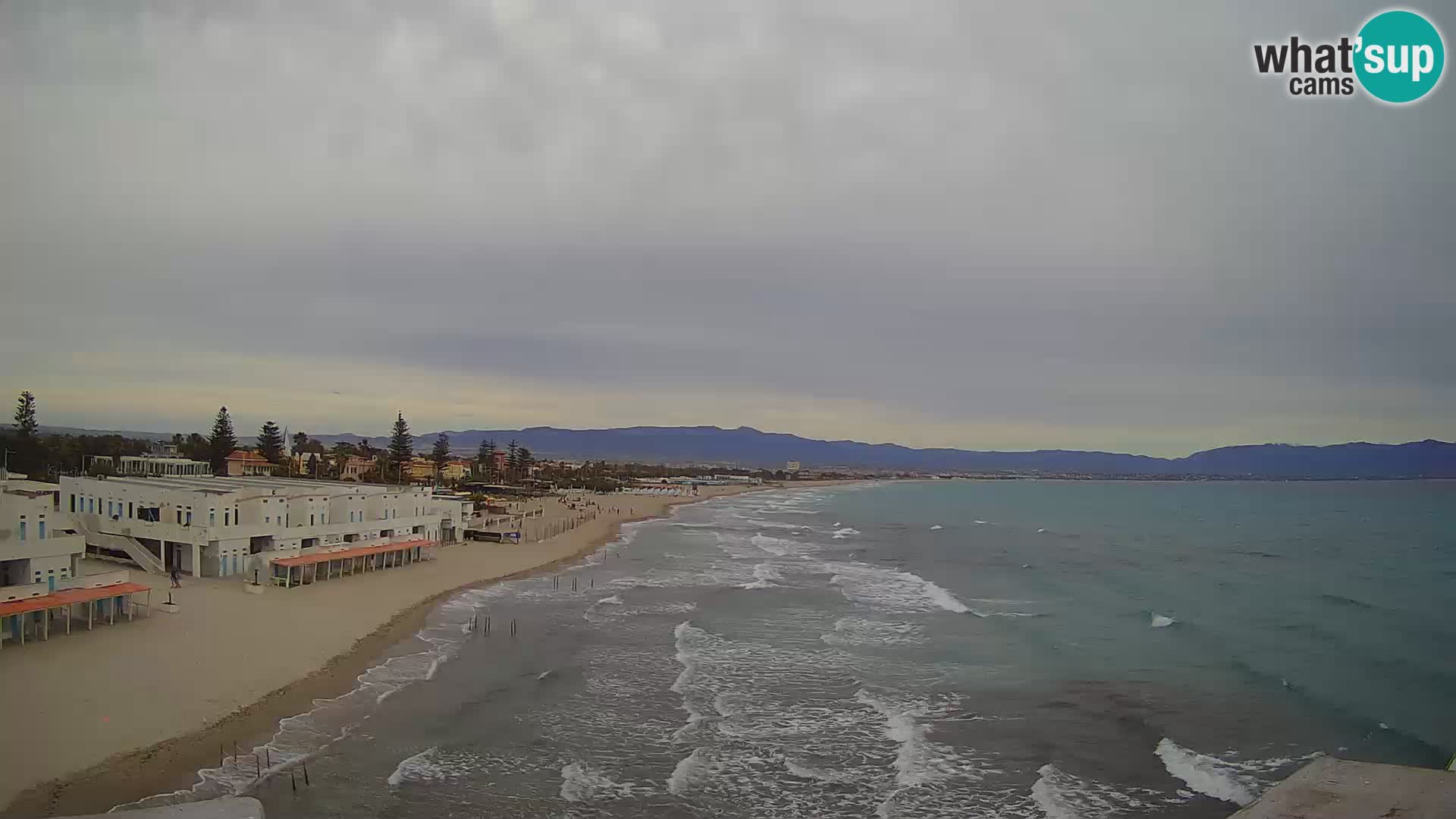 Camera en vivo Golfo de Cagliari – Playa del Poetto – Cerdeña