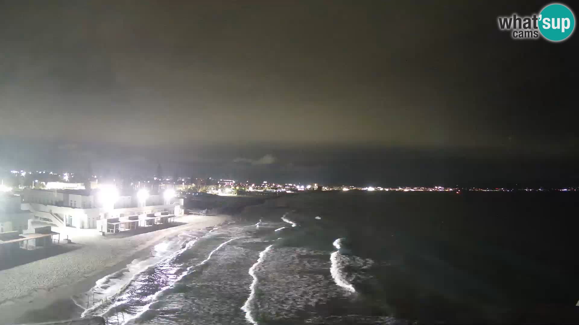 Spletna kamera v živo Cagliarski zaliv – plaža Poetto – Sardinija