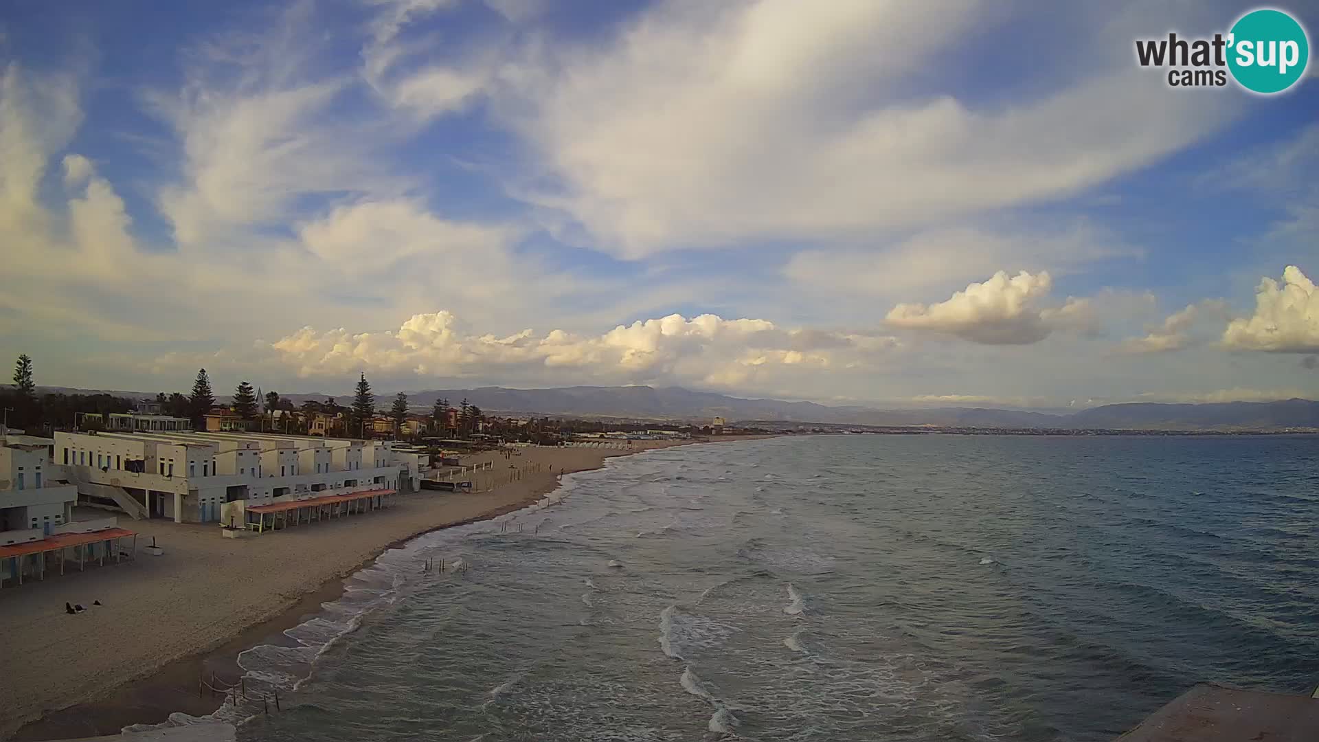 Webcam en direct Golfe de Cagliari – Plage du Poetto – Sardaigne