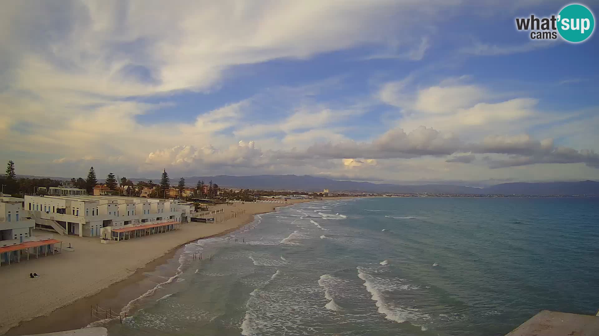 Webcam en direct Golfe de Cagliari – Plage du Poetto – Sardaigne