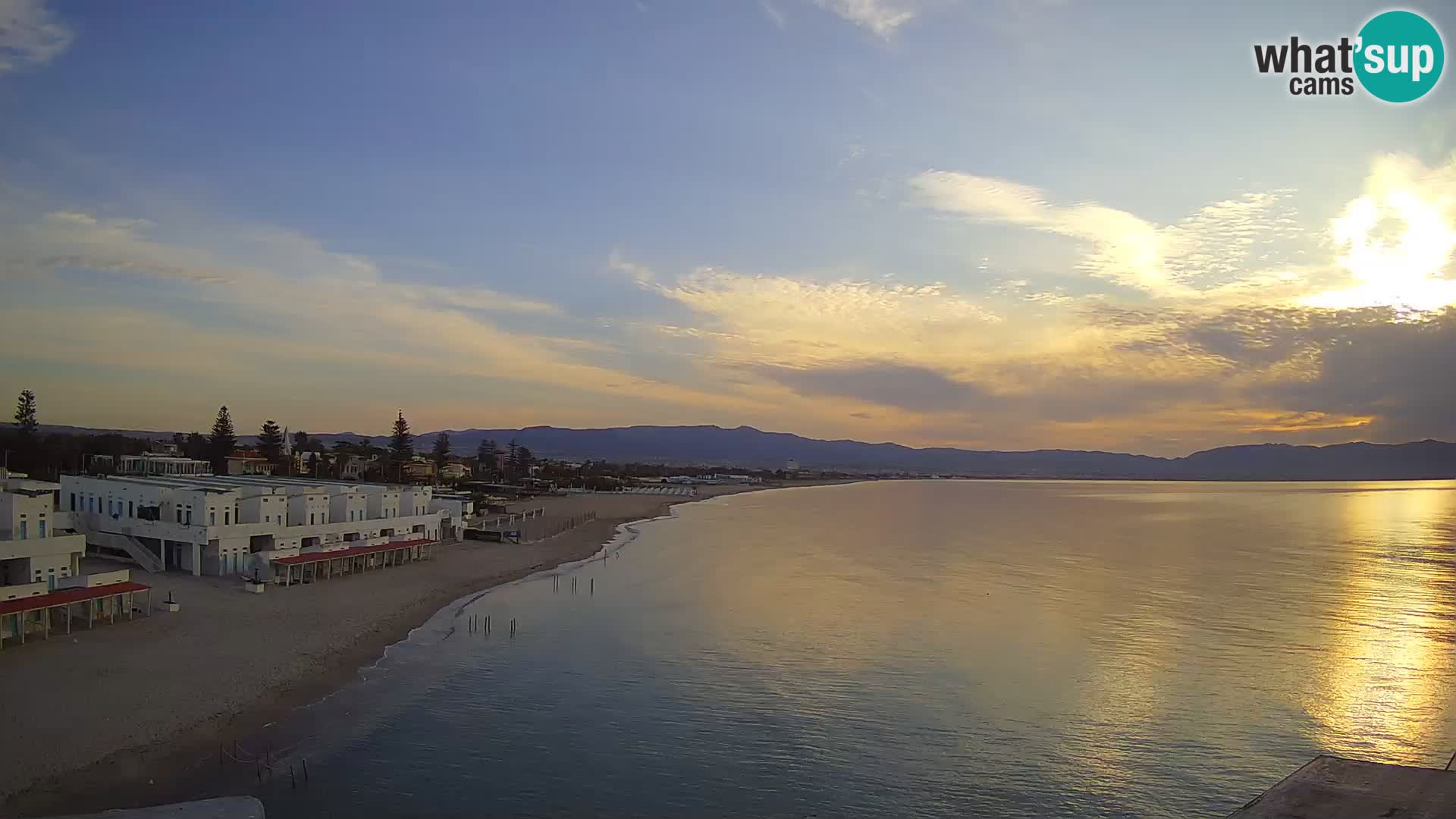 Camera en vivo Golfo de Cagliari – Playa del Poetto – Cerdeña