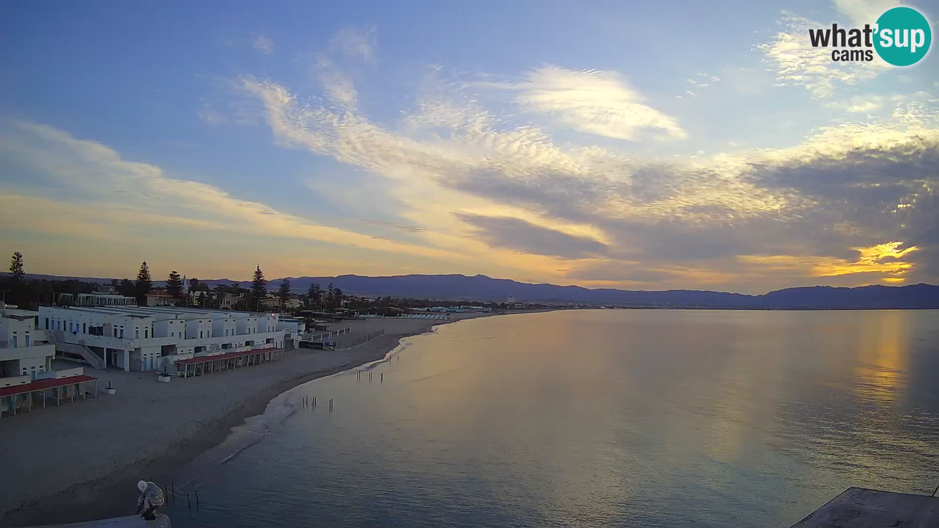Camera en vivo Golfo de Cagliari – Playa del Poetto – Cerdeña