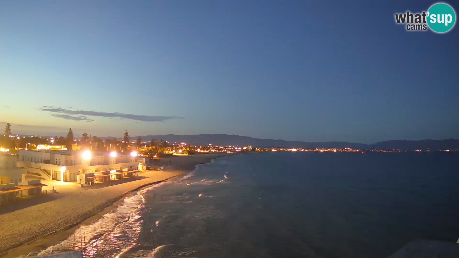 Camera en vivo Golfo de Cagliari – Playa del Poetto – Cerdeña