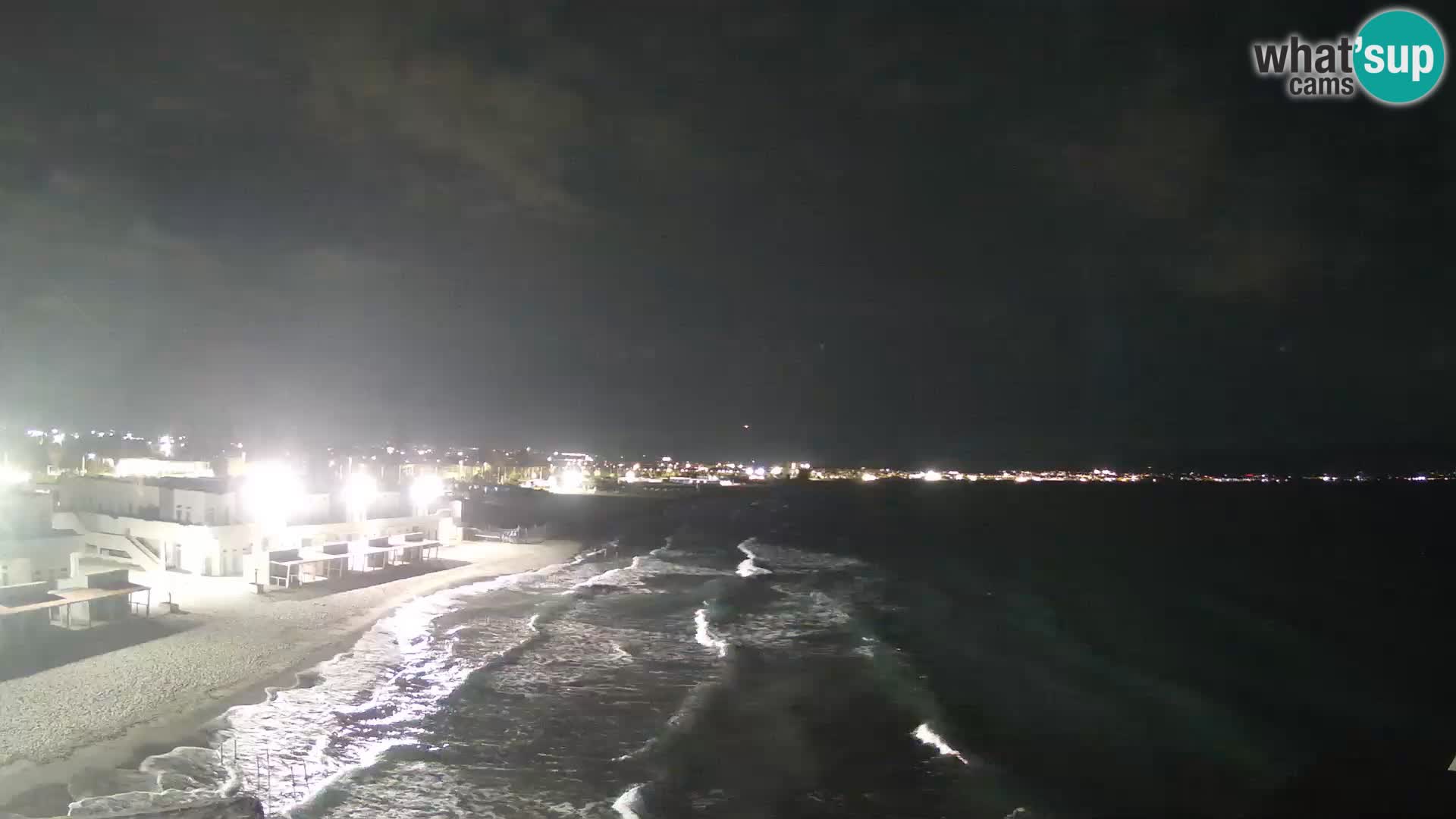 Spletna kamera v živo Cagliarski zaliv – plaža Poetto – Sardinija