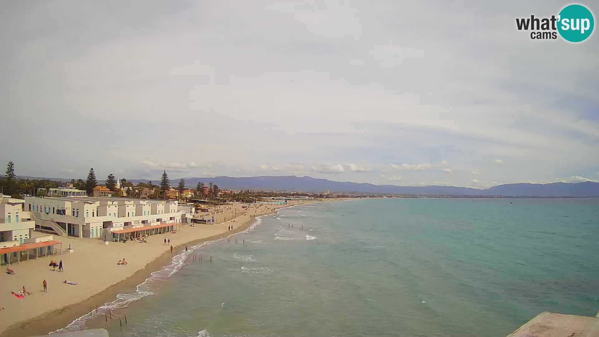 Camera en vivo Golfo de Cagliari – Playa del Poetto – Cerdeña