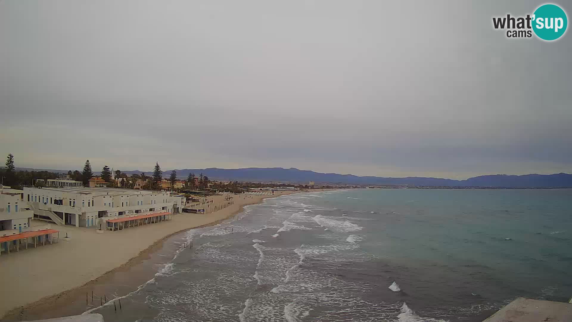 Webcam en direct Golfe de Cagliari – Plage du Poetto – Sardaigne