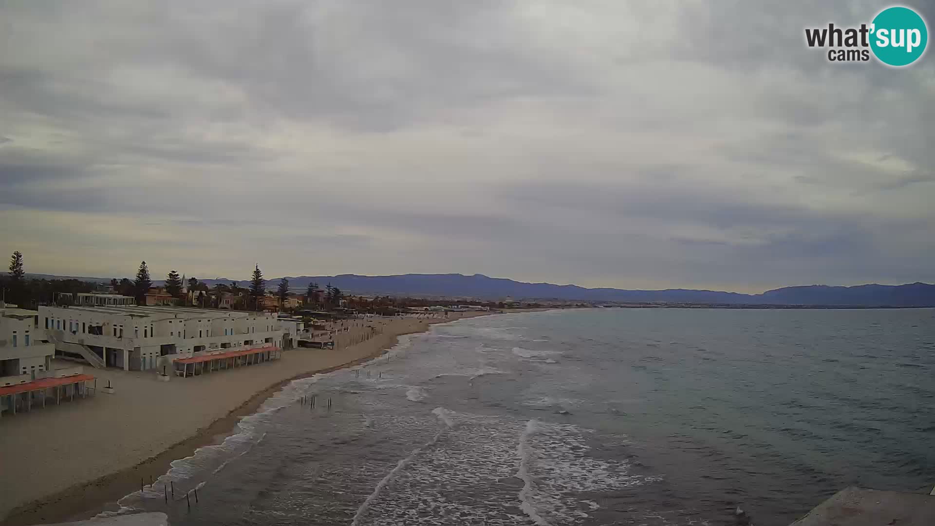Camera en vivo Golfo de Cagliari – Playa del Poetto – Cerdeña