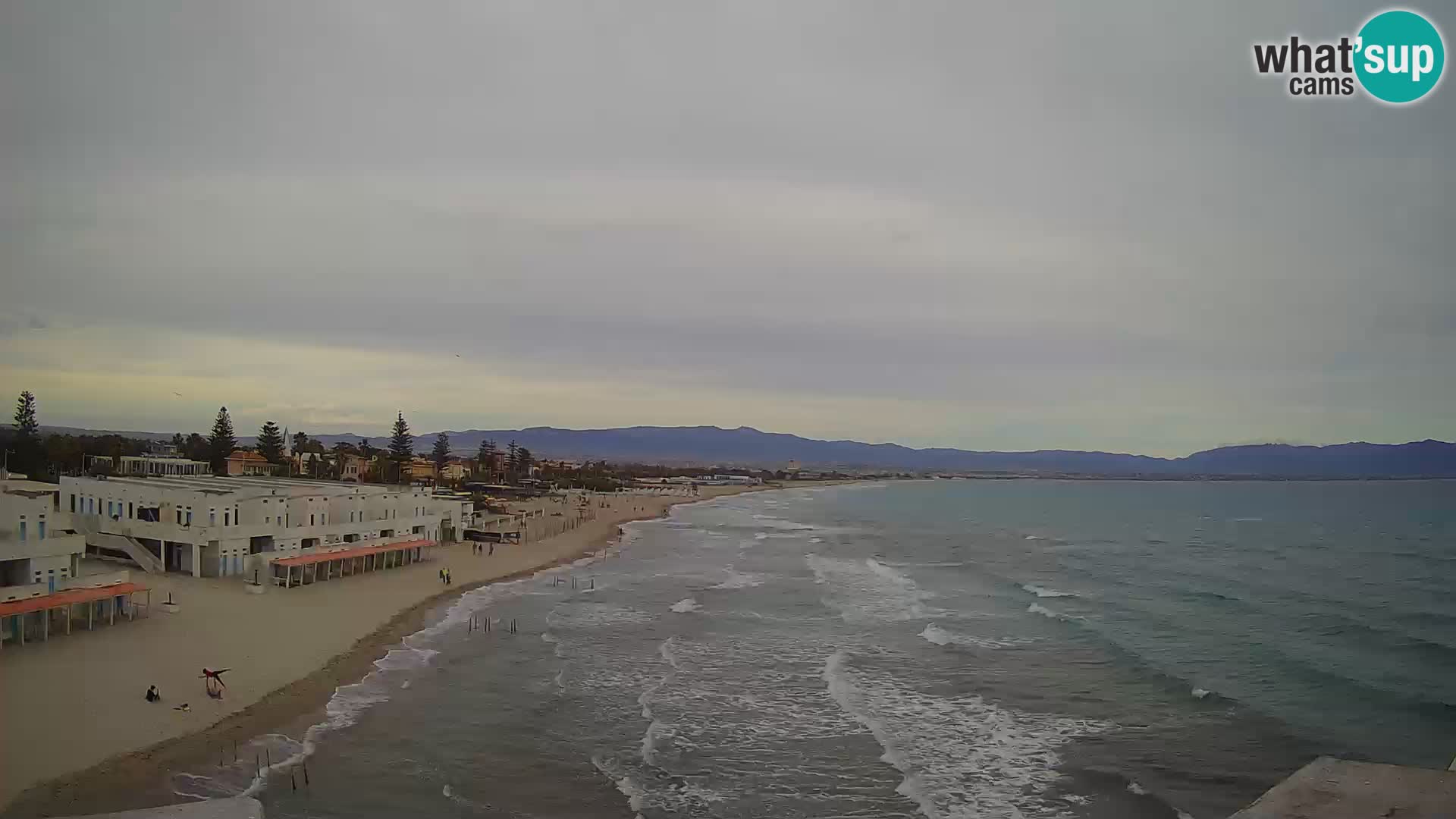 Camera en vivo Golfo de Cagliari – Playa del Poetto – Cerdeña