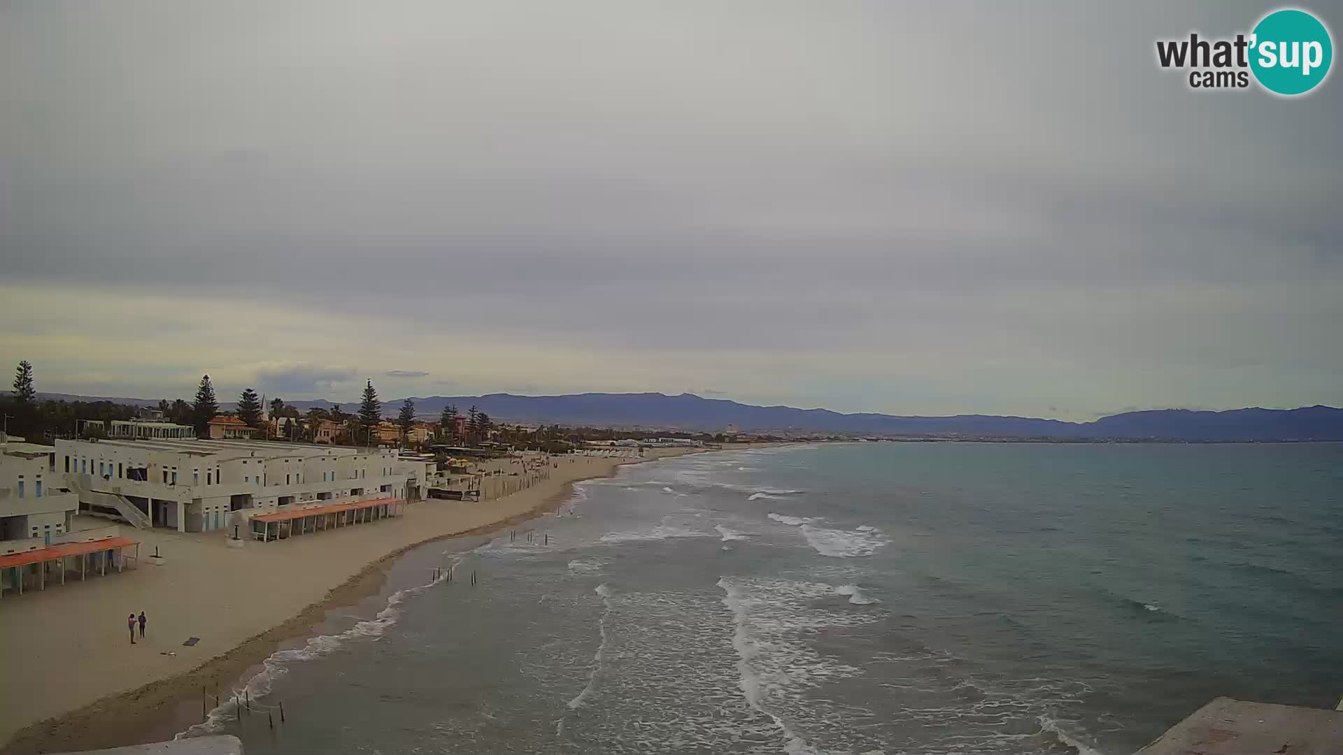 Webcam en direct Golfe de Cagliari – Plage du Poetto – Sardaigne