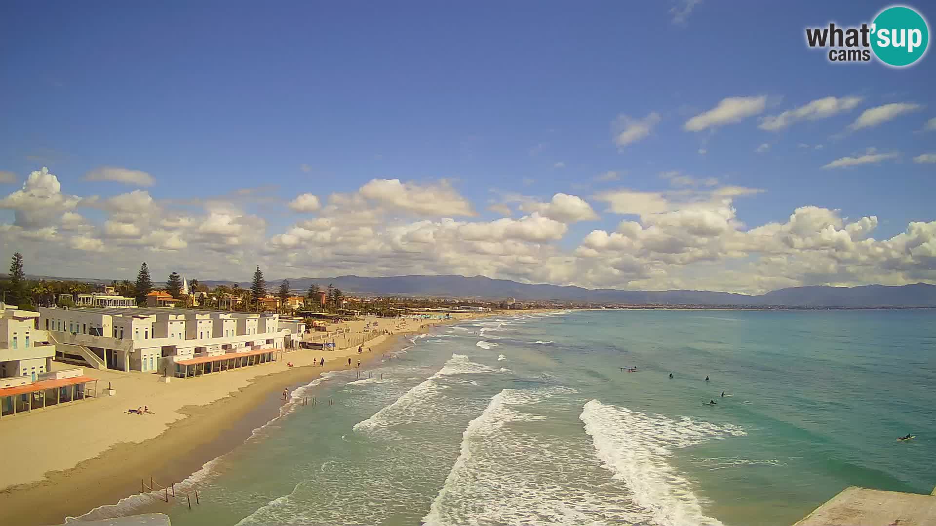 Camera en vivo Golfo de Cagliari – Playa del Poetto – Cerdeña