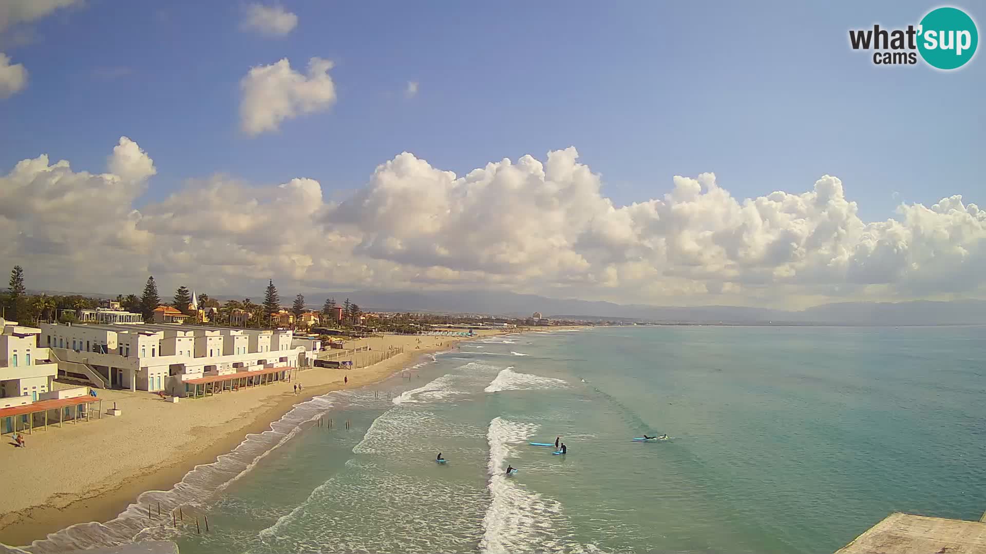 Camera en vivo Golfo de Cagliari – Playa del Poetto – Cerdeña