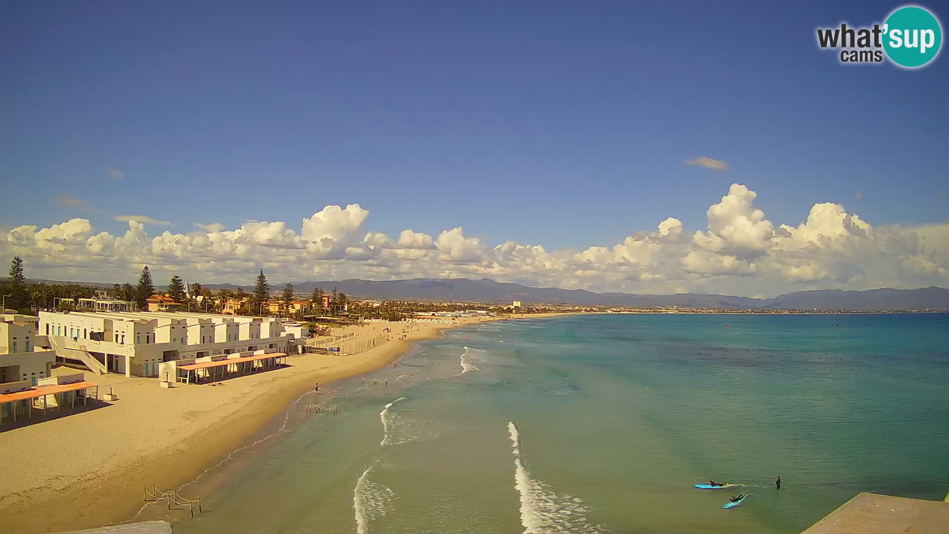 Camera en vivo Golfo de Cagliari – Playa del Poetto – Cerdeña