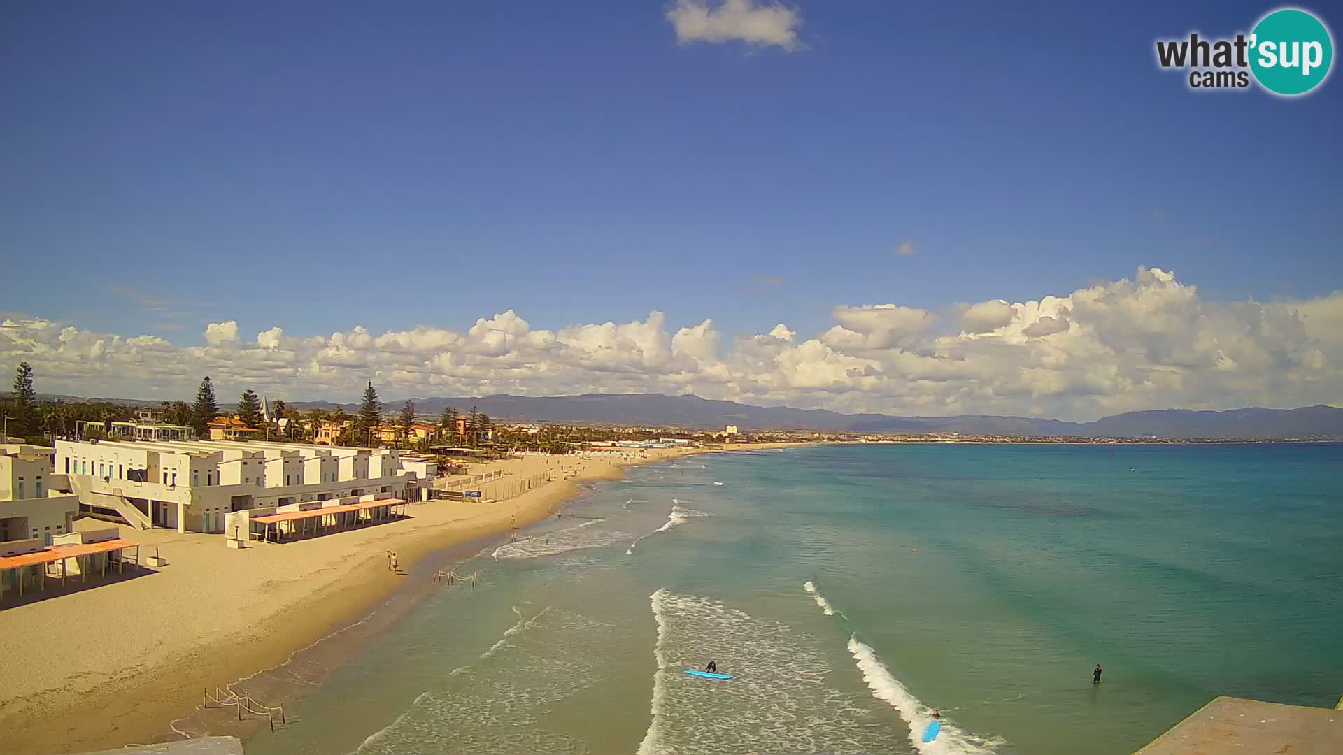 Webcam en direct Golfe de Cagliari – Plage du Poetto – Sardaigne