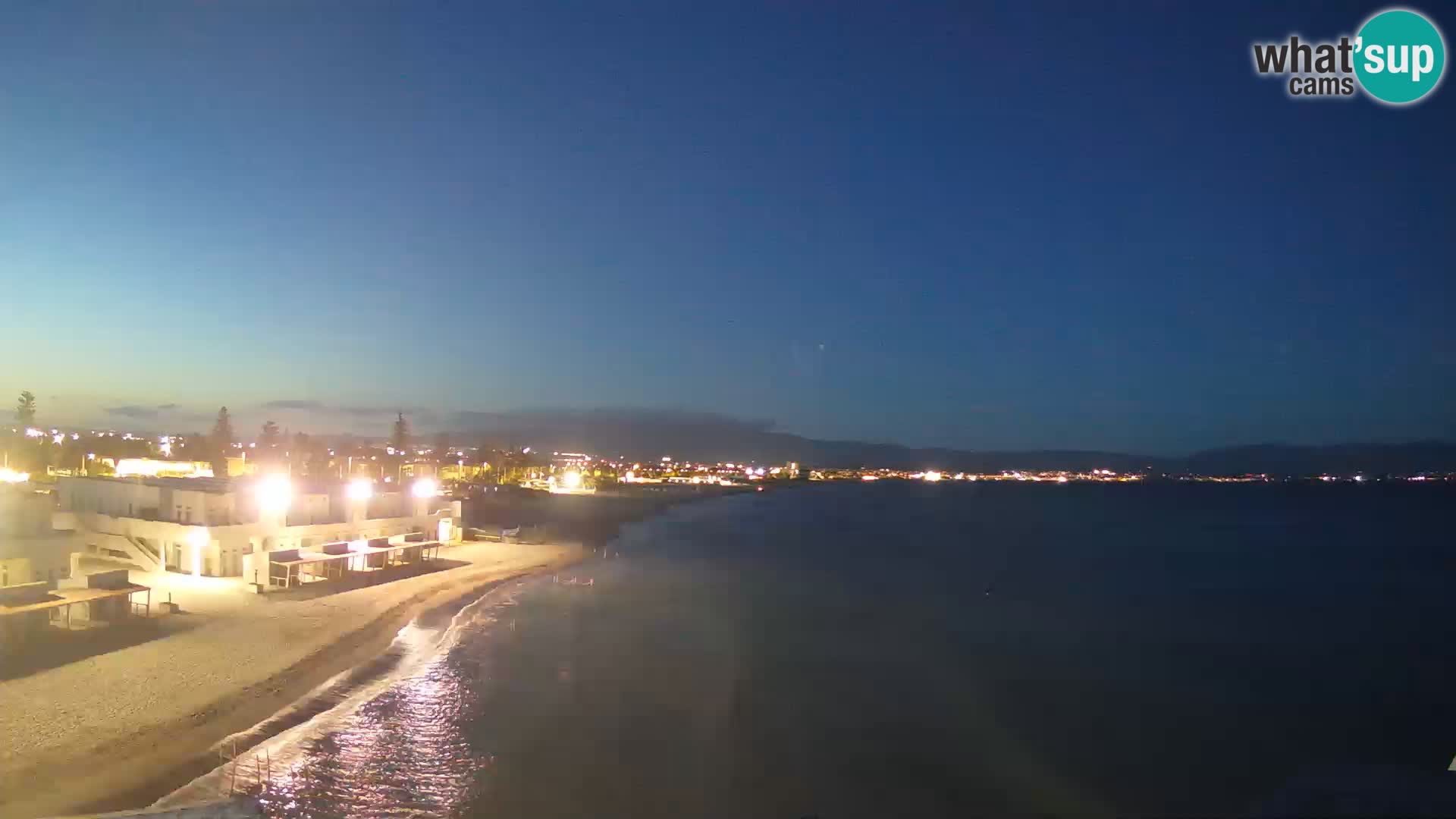 Webcam en direct Golfe de Cagliari – Plage du Poetto – Sardaigne