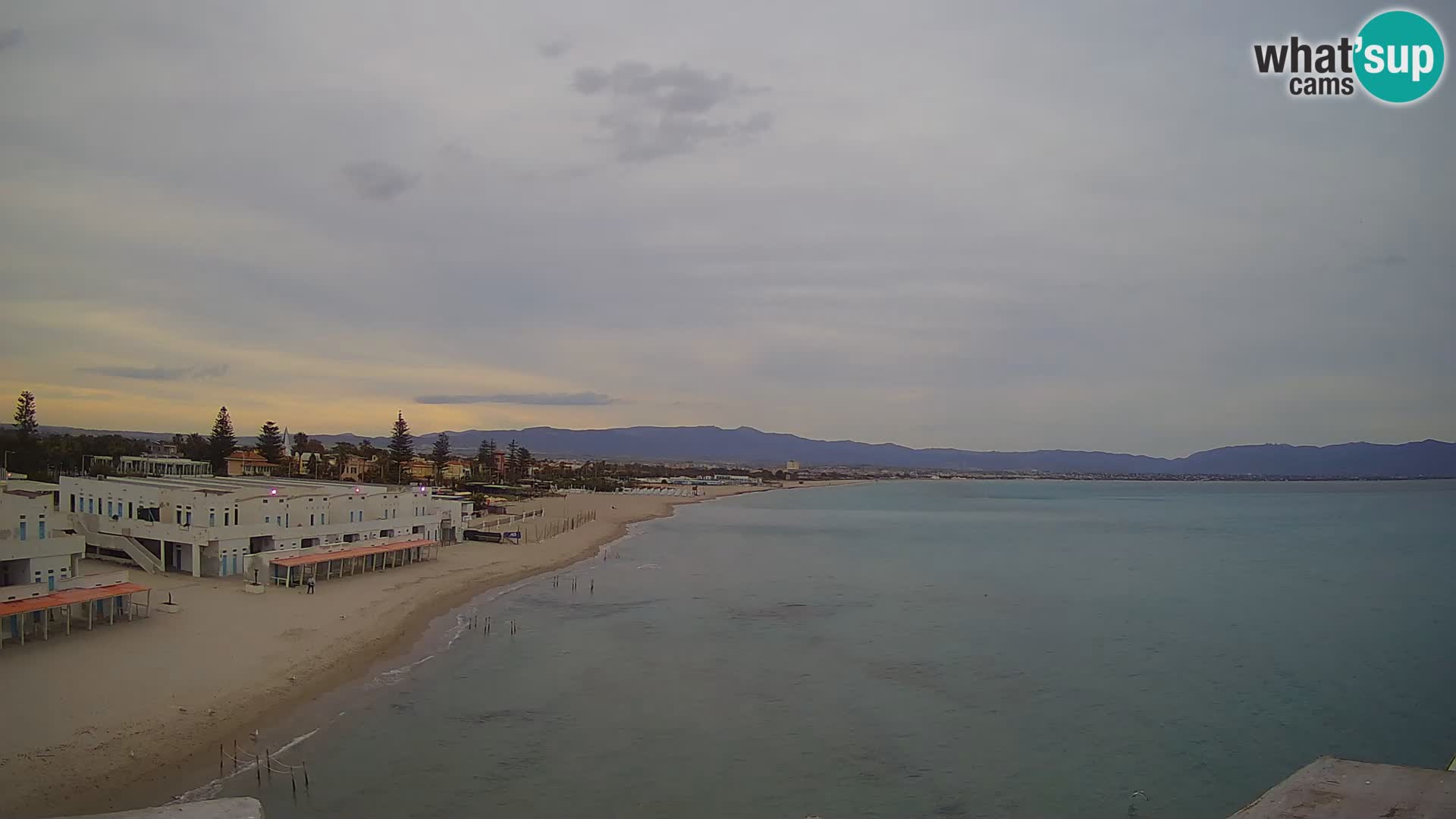 Camera en vivo Golfo de Cagliari – Playa del Poetto – Cerdeña