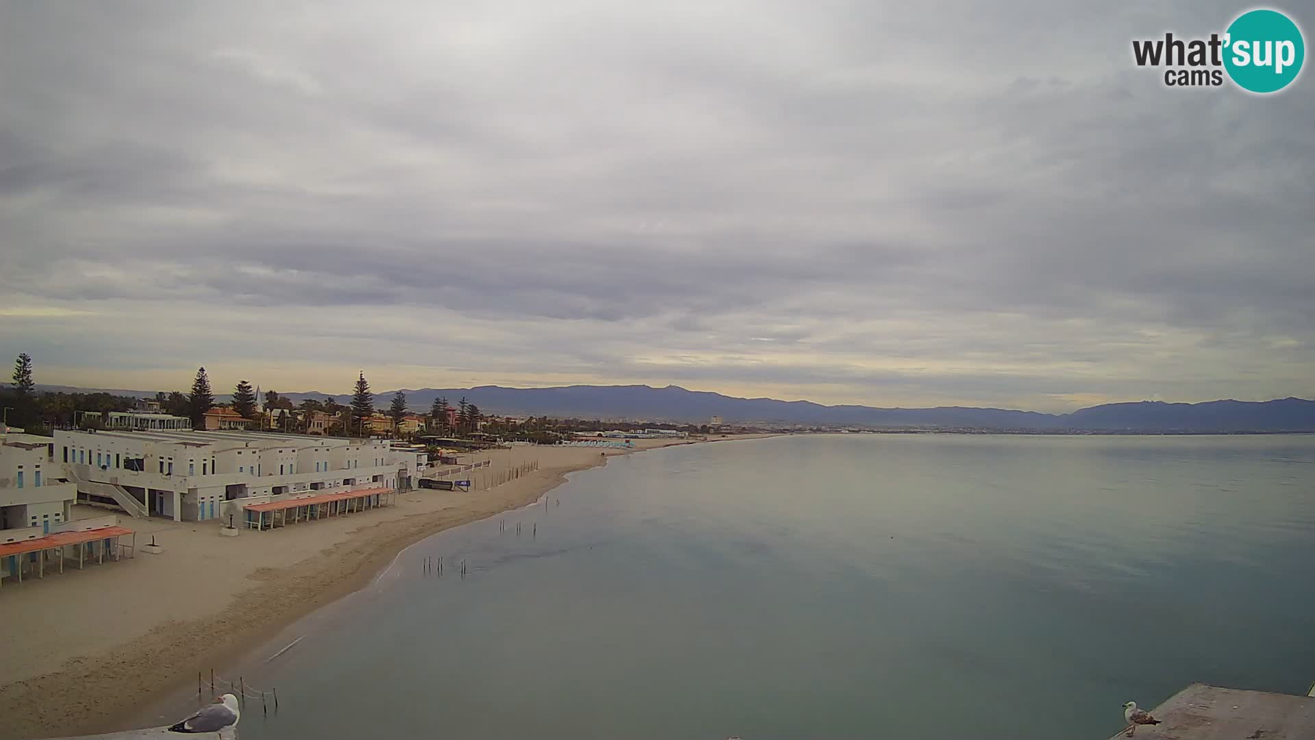 Webcam en direct Golfe de Cagliari – Plage du Poetto – Sardaigne