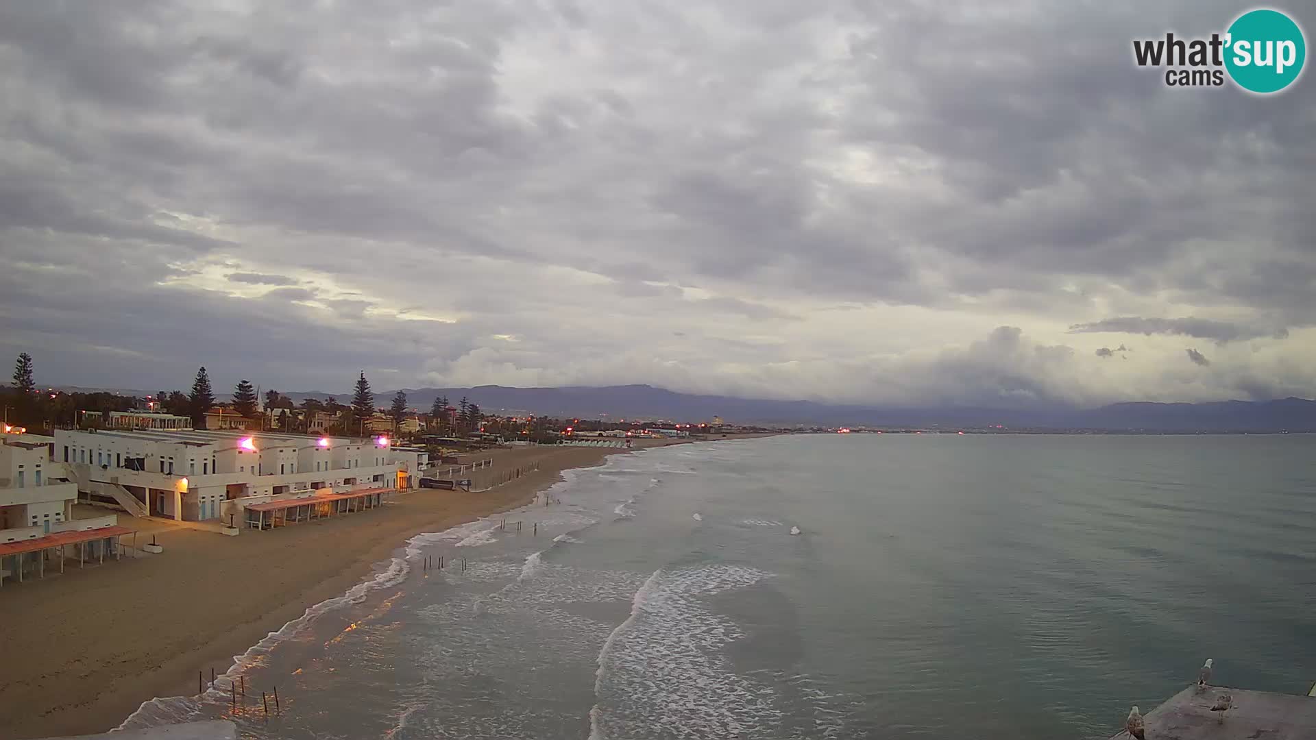 Camera en vivo Golfo de Cagliari – Playa del Poetto – Cerdeña