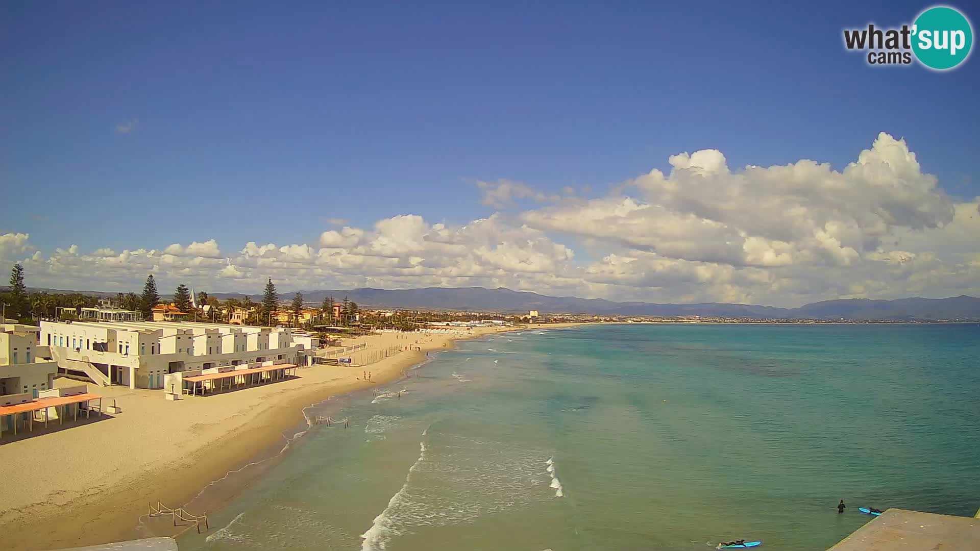 Camera en vivo Golfo de Cagliari – Playa del Poetto – Cerdeña