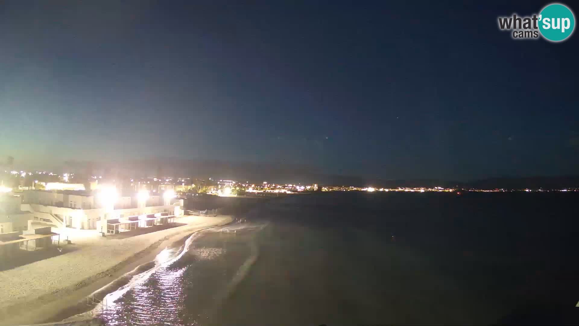 Spletna kamera v živo Cagliarski zaliv – plaža Poetto – Sardinija