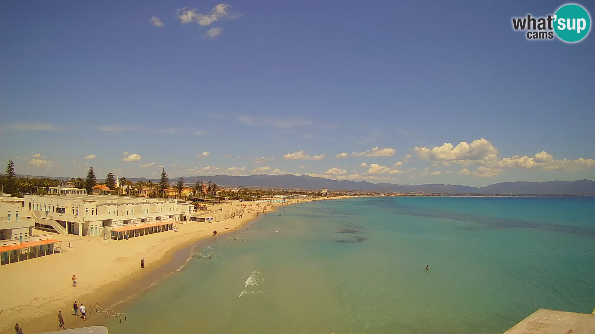 Web kamera uživo Cagliarski zaljev – plaža Poetto – Sardinija