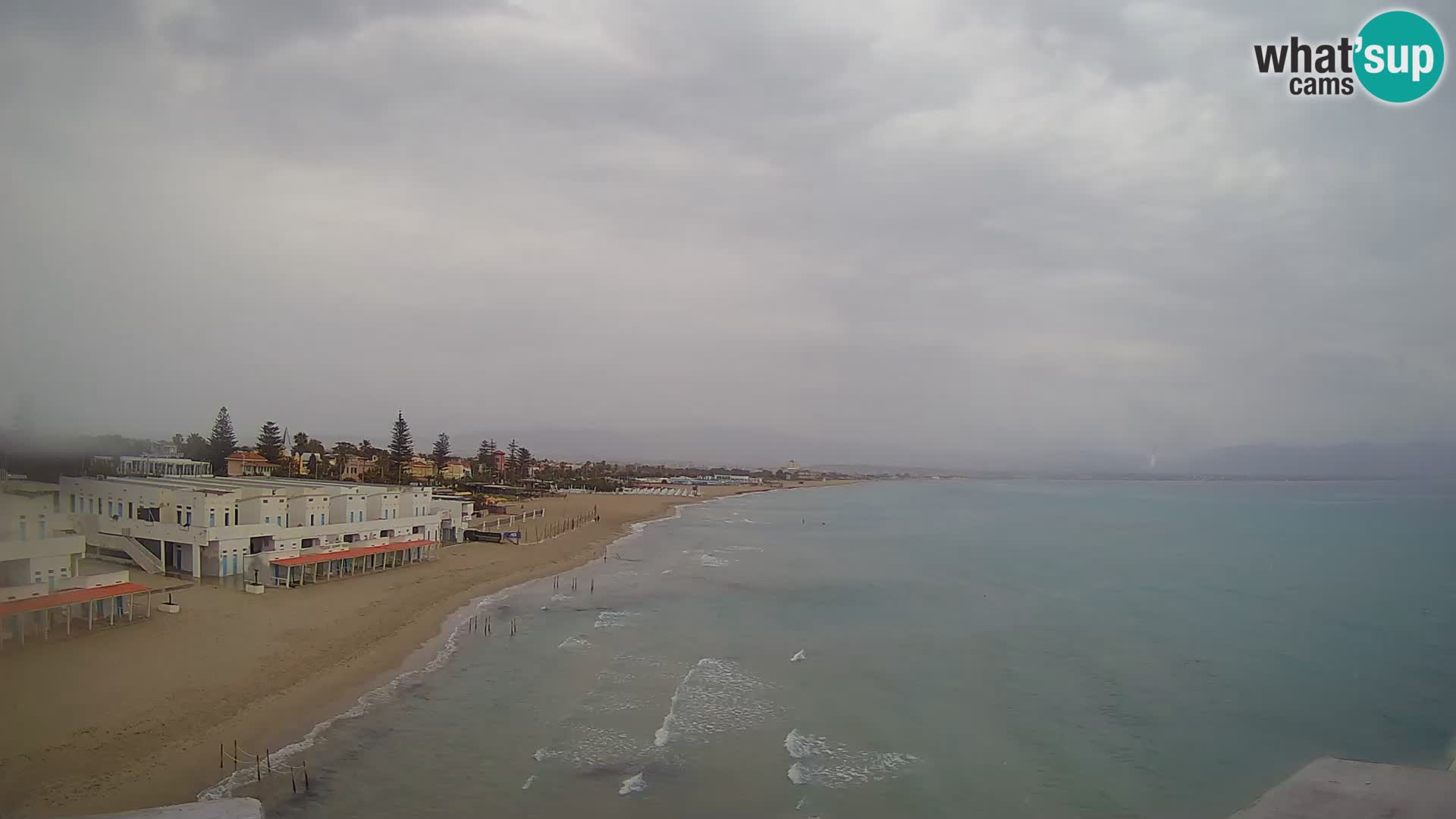 Camera en vivo Golfo de Cagliari – Playa del Poetto – Cerdeña