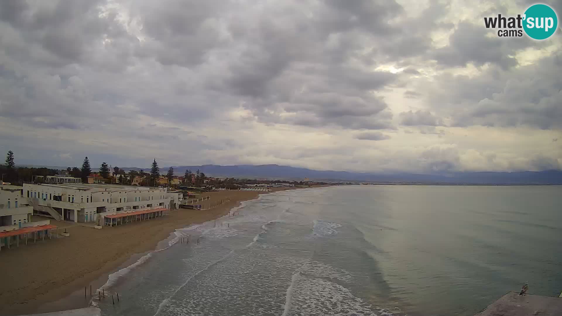 Web kamera uživo Cagliarski zaljev – plaža Poetto – Sardinija