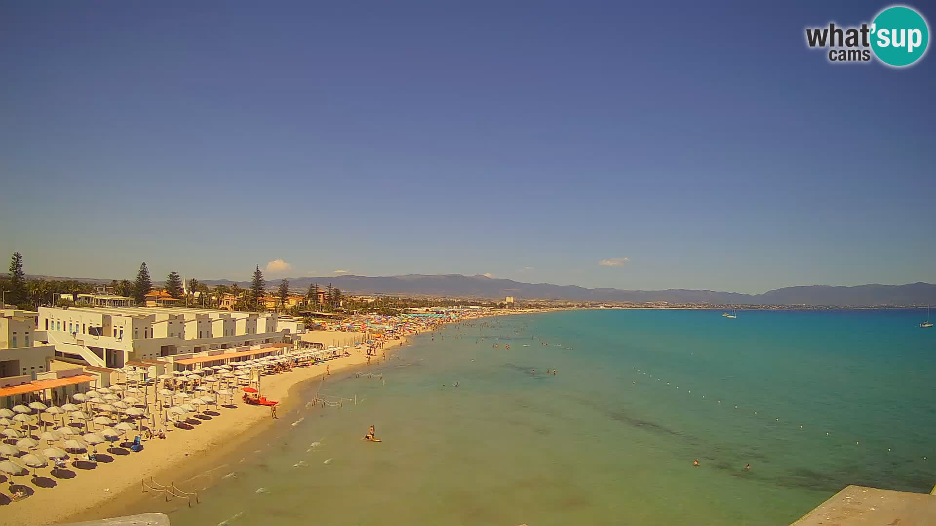 Live Webcam Golf von Cagliari – Strand Poetto – Sardinien