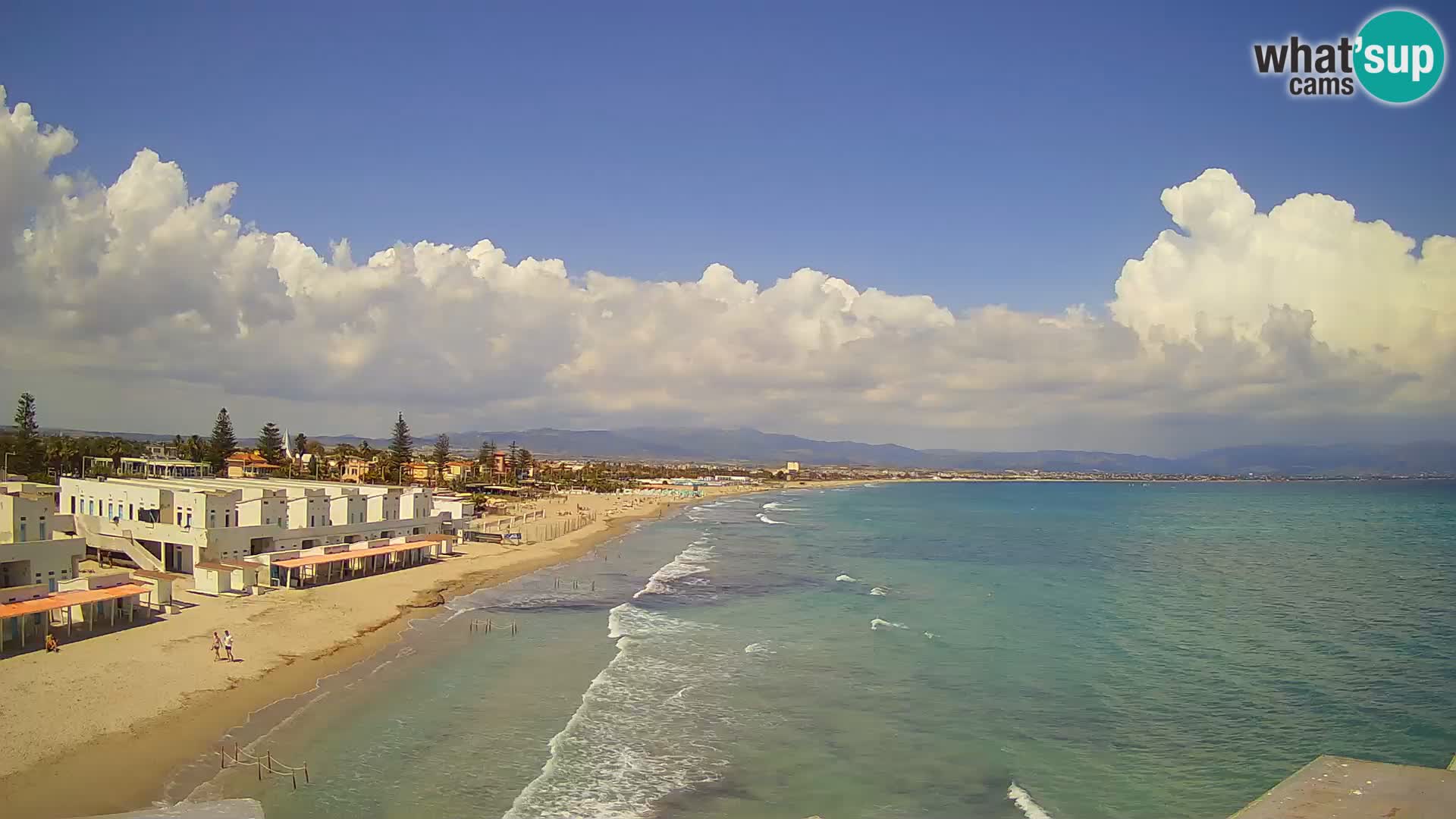 Camera en vivo Golfo de Cagliari – Playa del Poetto – Cerdeña