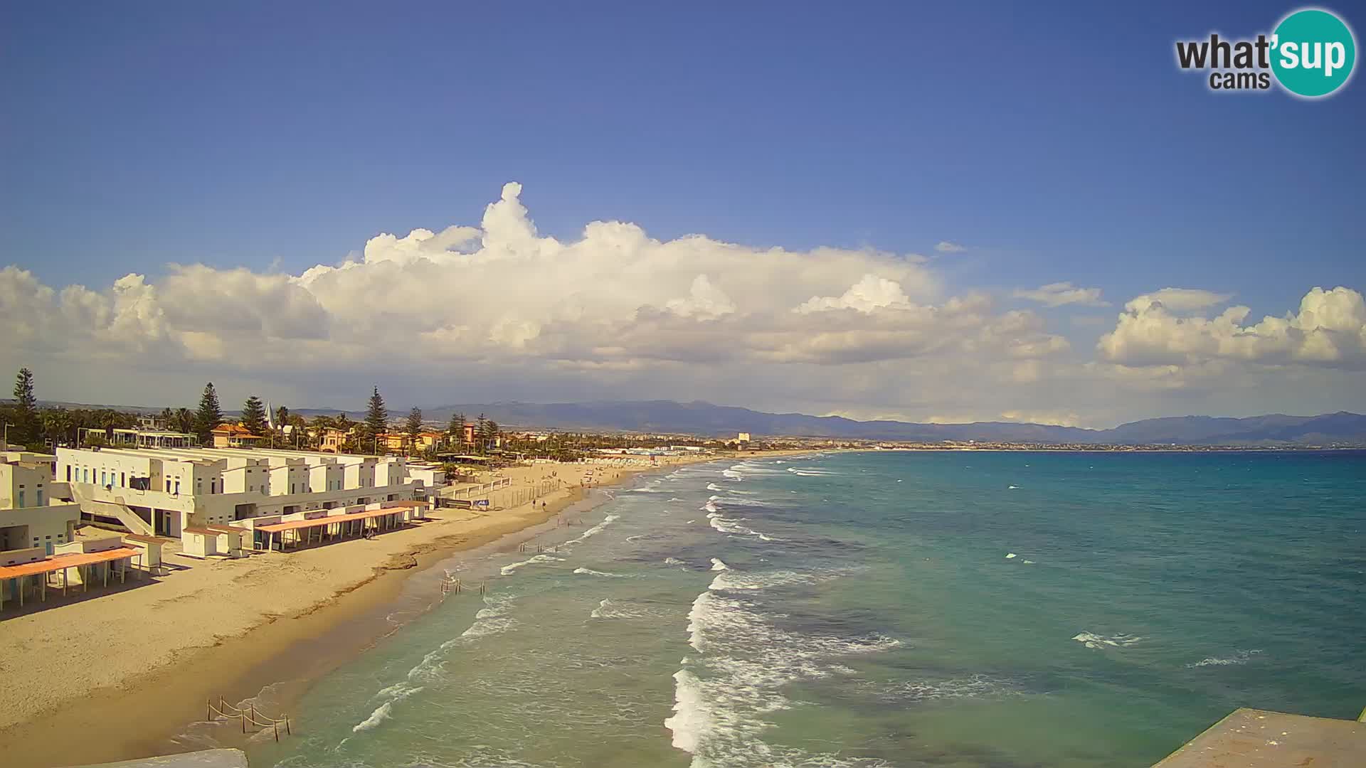 Web kamera uživo Cagliarski zaljev – plaža Poetto – Sardinija