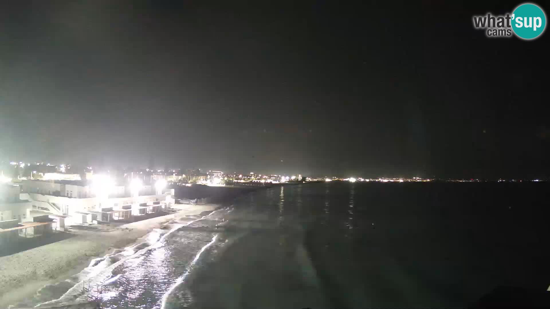 Spletna kamera v živo Cagliarski zaliv – plaža Poetto – Sardinija