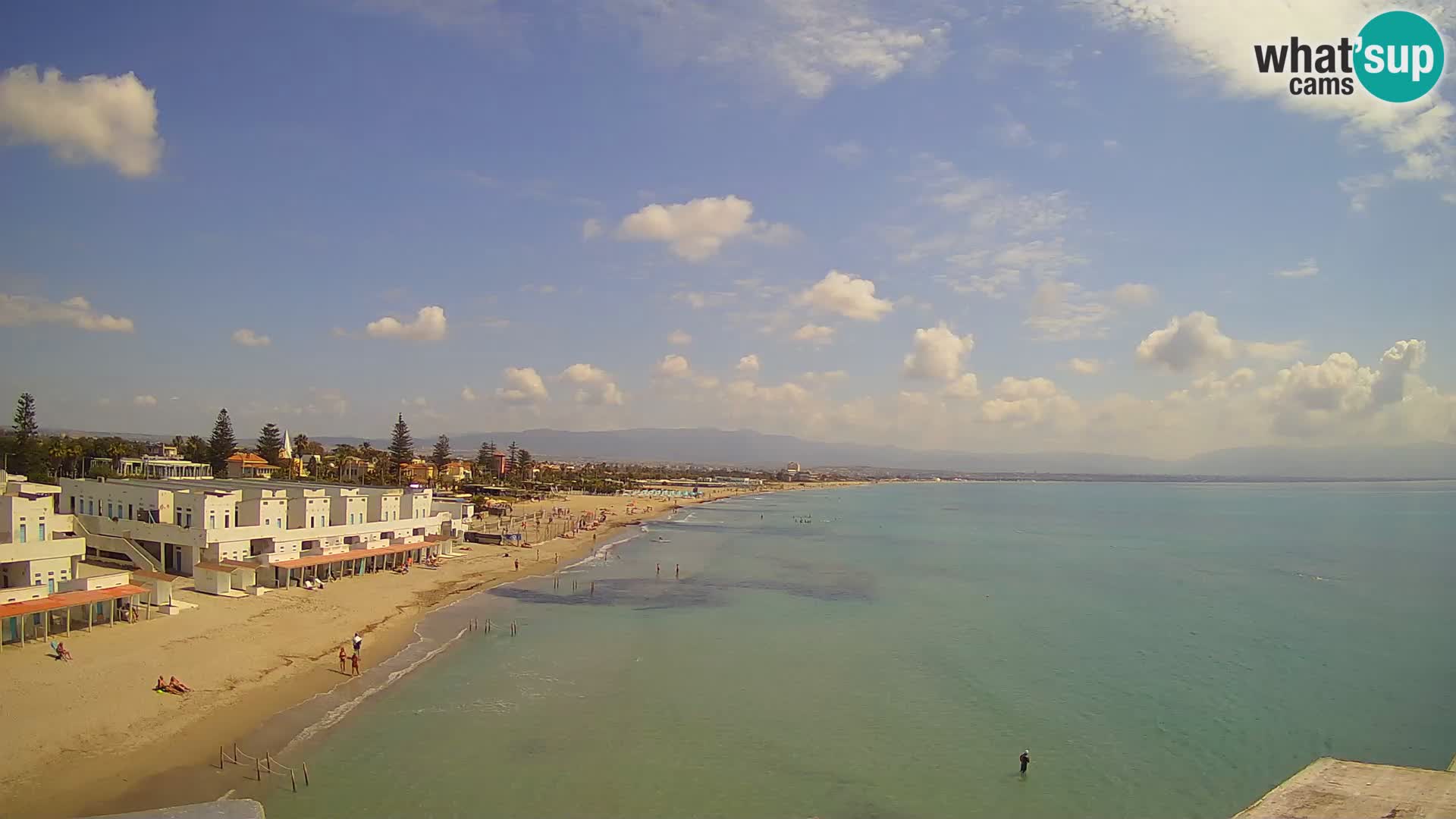 Webcam en direct Golfe de Cagliari – Plage du Poetto – Sardaigne