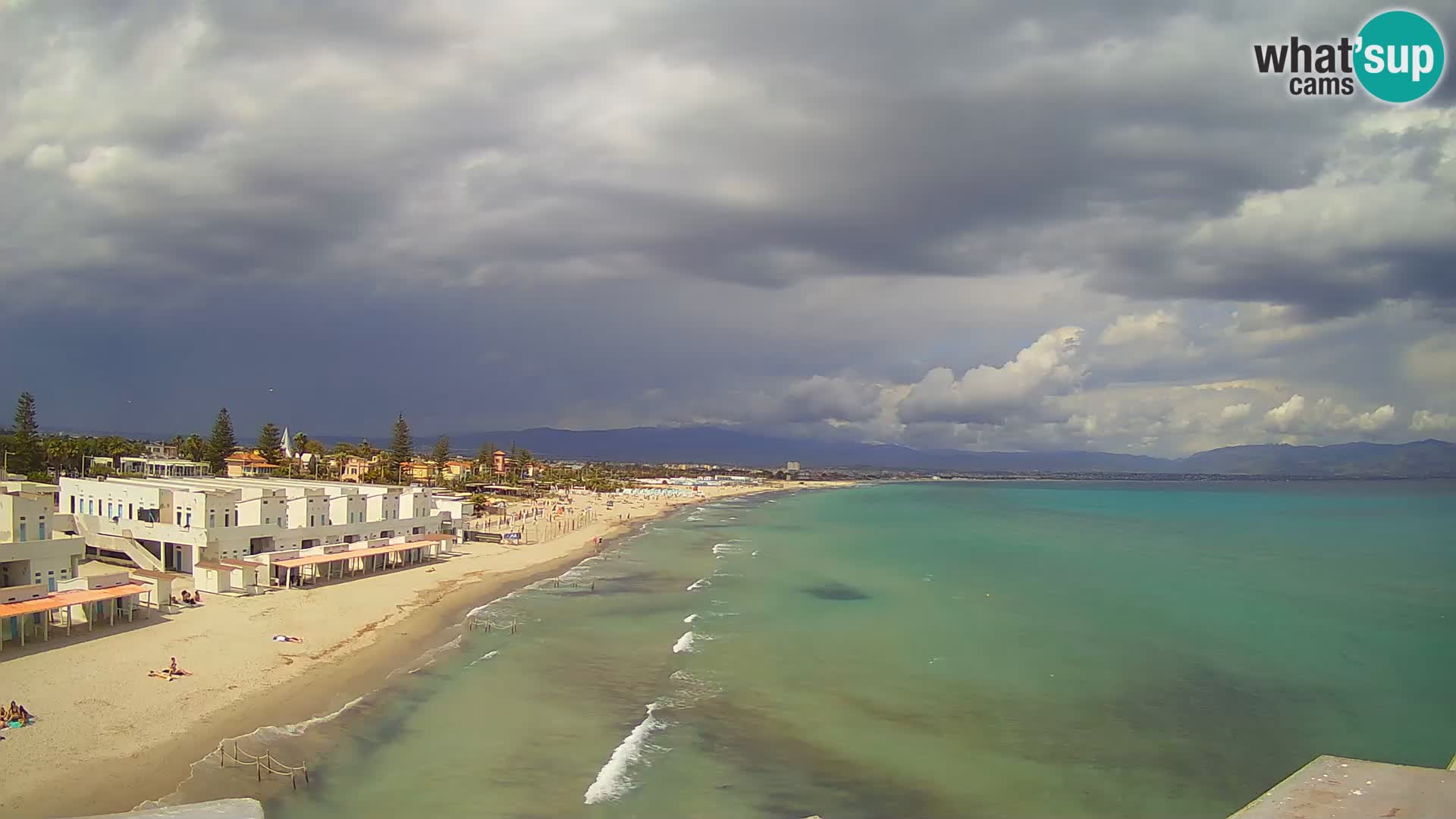 Webcam en direct Golfe de Cagliari – Plage du Poetto – Sardaigne