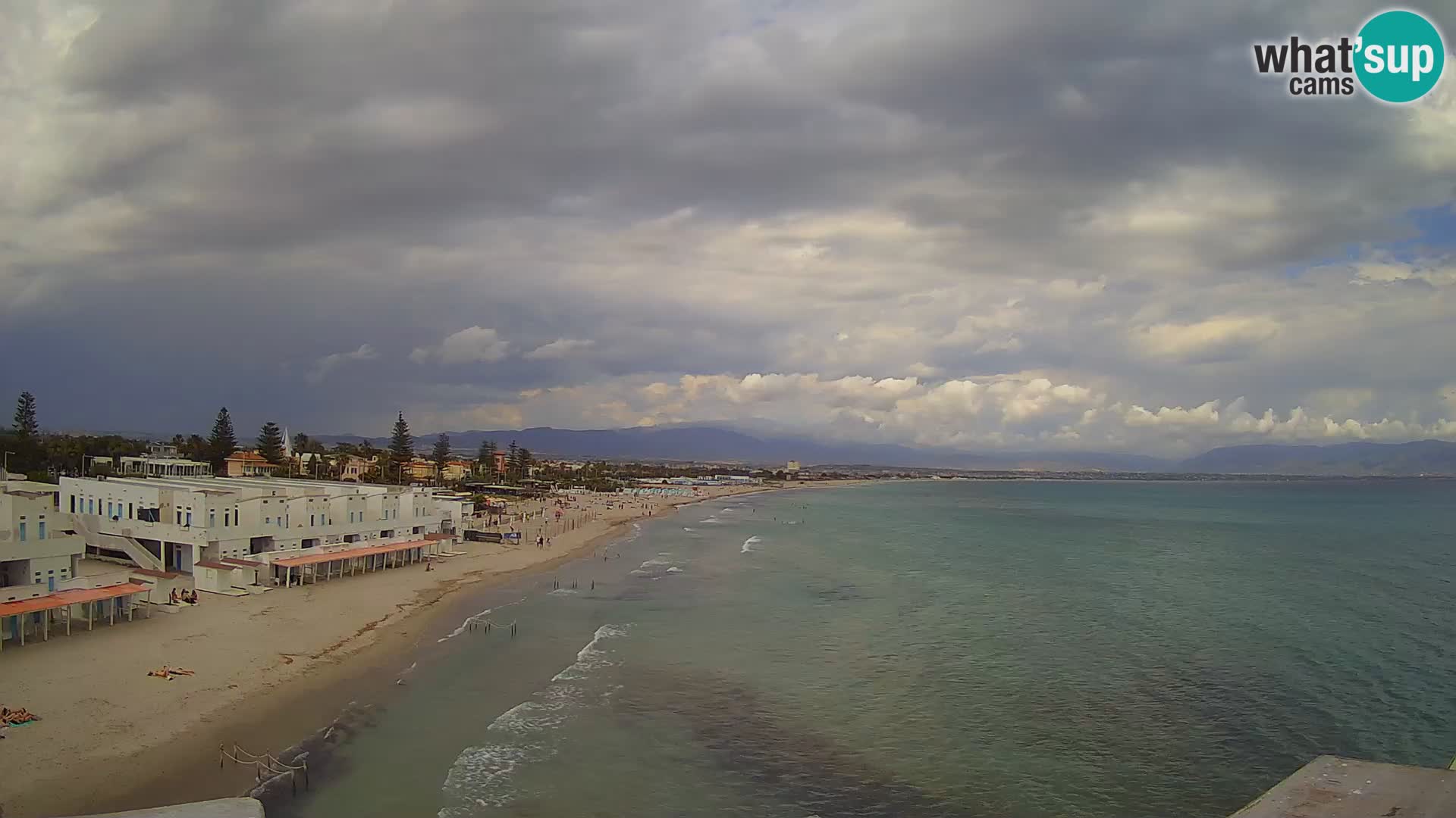 Webcam en direct Golfe de Cagliari – Plage du Poetto – Sardaigne