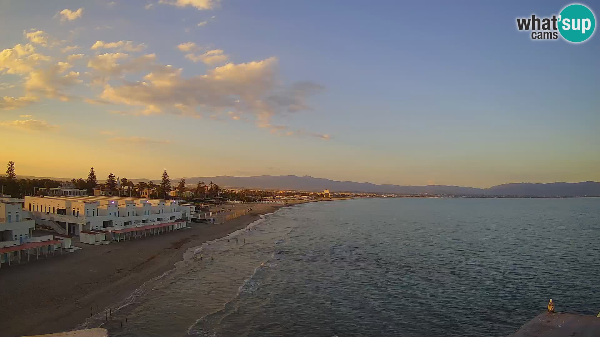 Webcam en direct Golfe de Cagliari – Plage du Poetto – Sardaigne