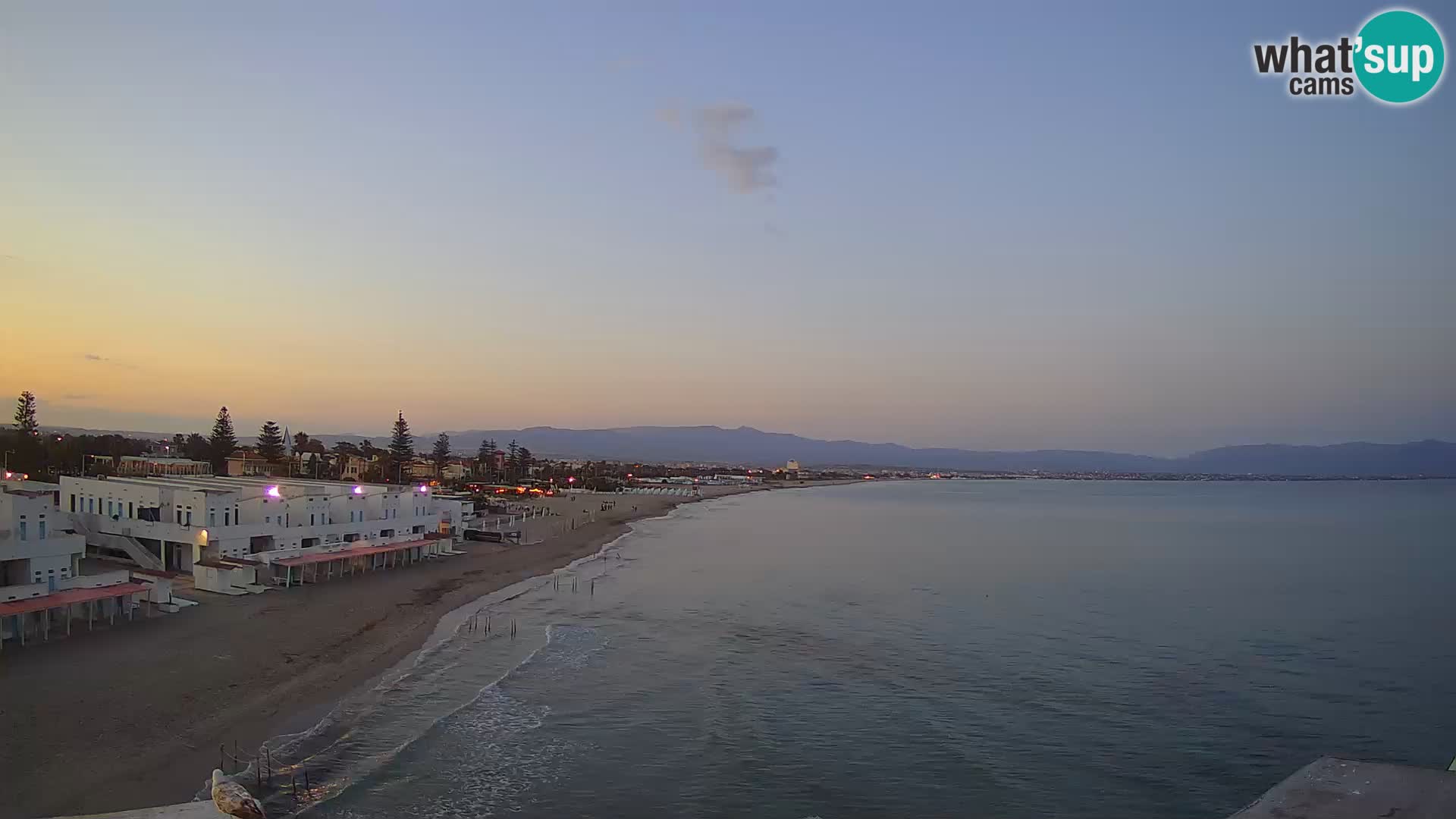 Camera en vivo Golfo de Cagliari – Playa del Poetto – Cerdeña