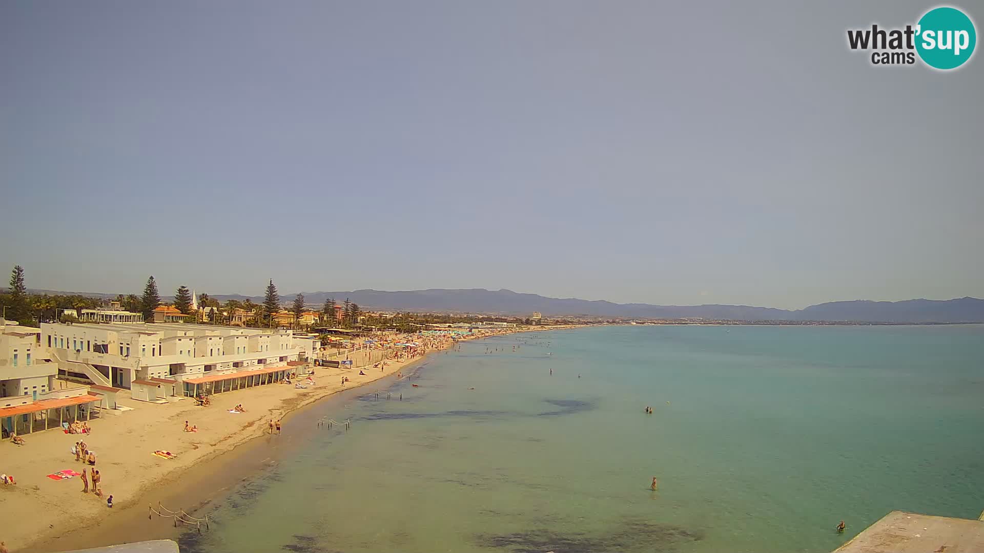 Web kamera uživo Cagliarski zaljev – plaža Poetto – Sardinija