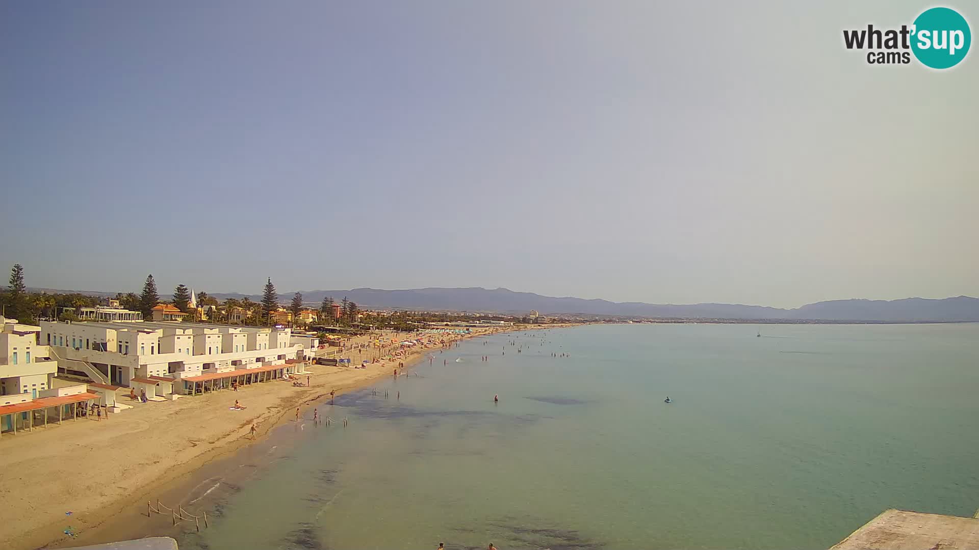 Webcam en direct Golfe de Cagliari – Plage du Poetto – Sardaigne