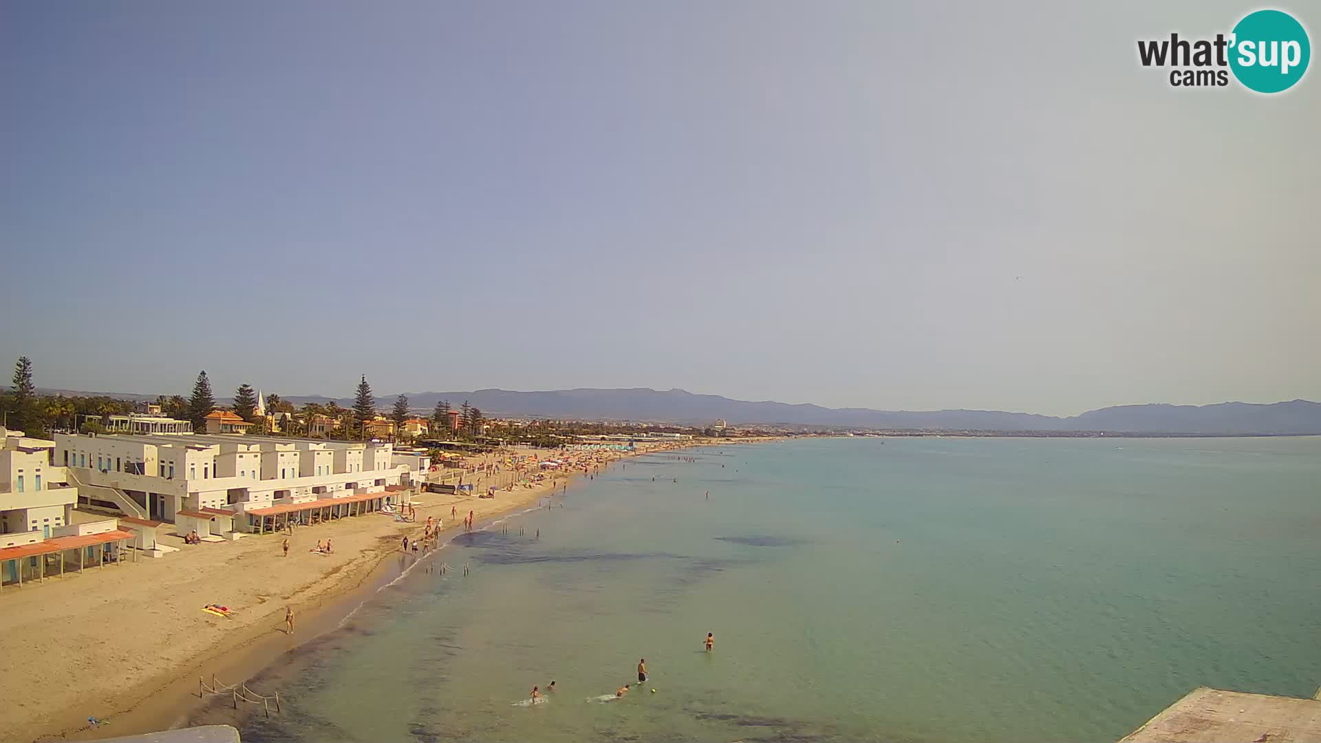 Camera en vivo Golfo de Cagliari – Playa del Poetto – Cerdeña